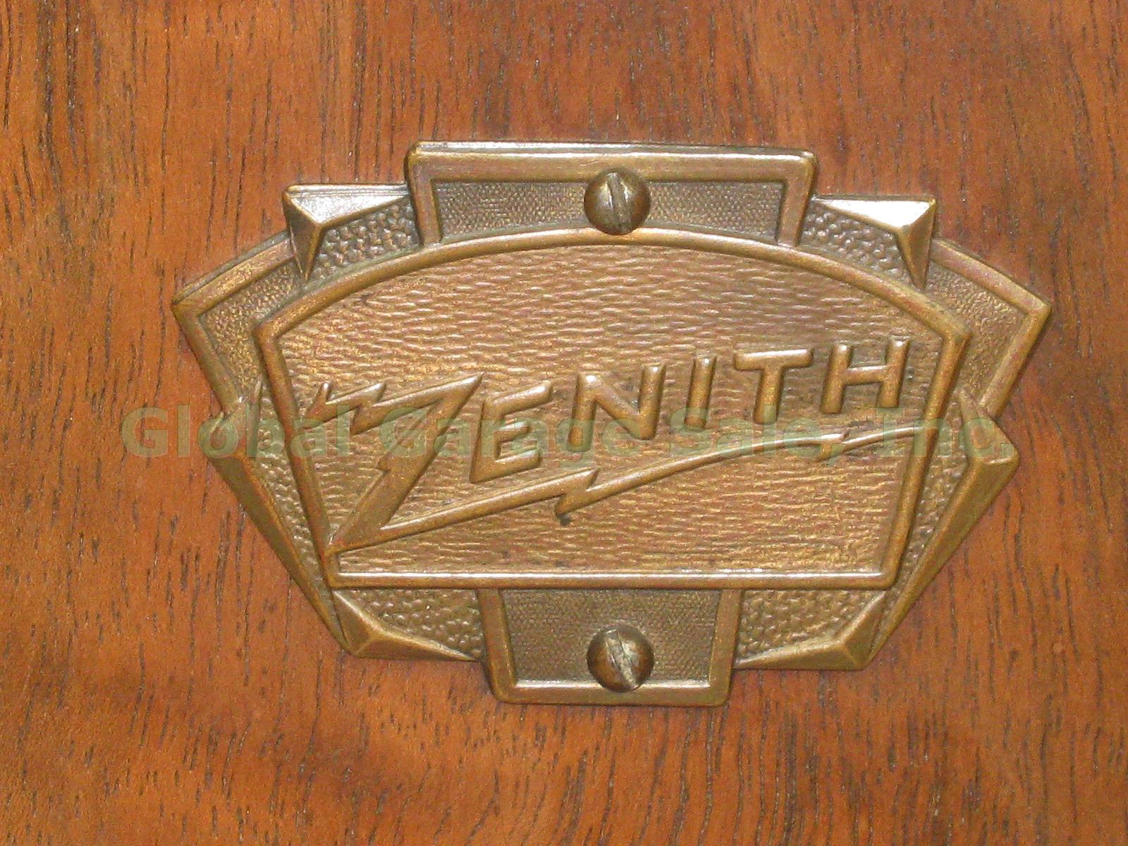 Vtg Antique Zenith Model 705 Wooden Wood Cabinet Vacuum Tube Table Radio 1934 NR 1