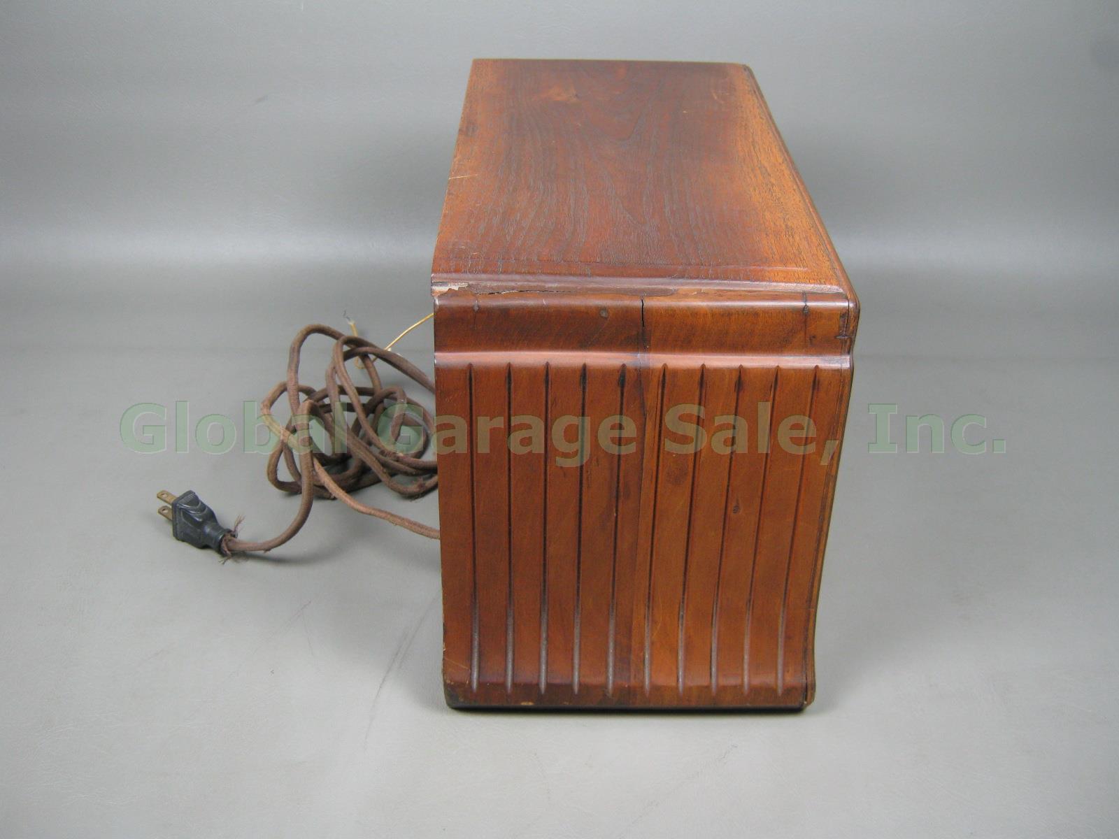 Vtg Antique Zenith Model 705 Wooden Wood Cabinet Vacuum Tube Table Radio 1934 NR 5