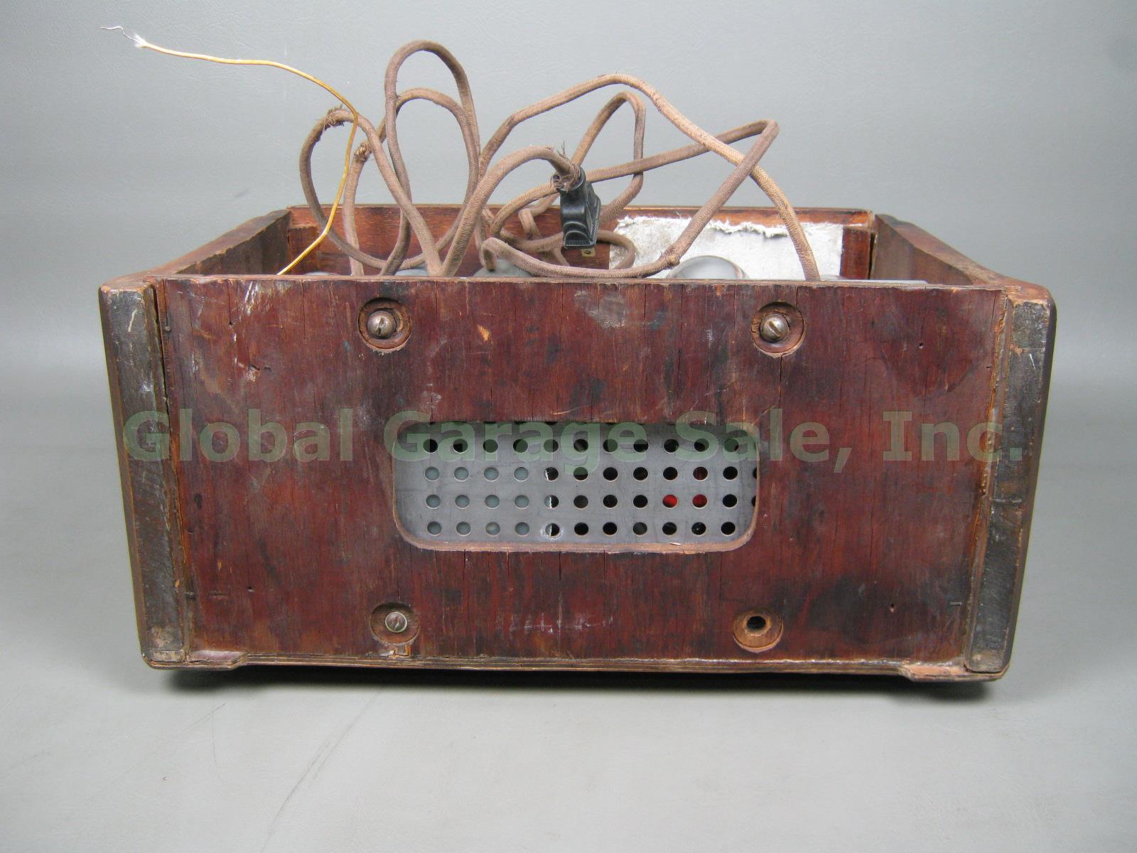 Vtg Antique Zenith Model 705 Wooden Wood Cabinet Vacuum Tube Table Radio 1934 NR 9