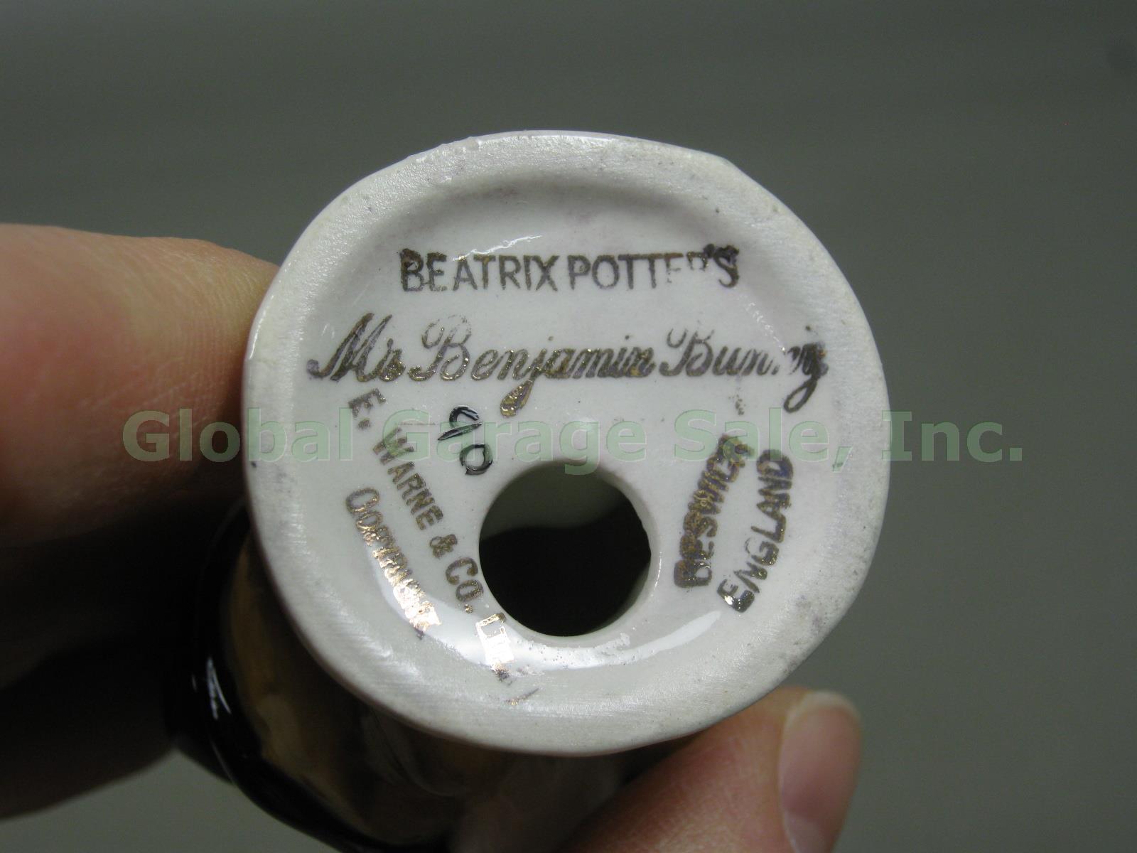 Beswick Beatrix Potter BP2 BP2A Figurine Mr Benjamin Bunny Gold Oval Label + Box 3