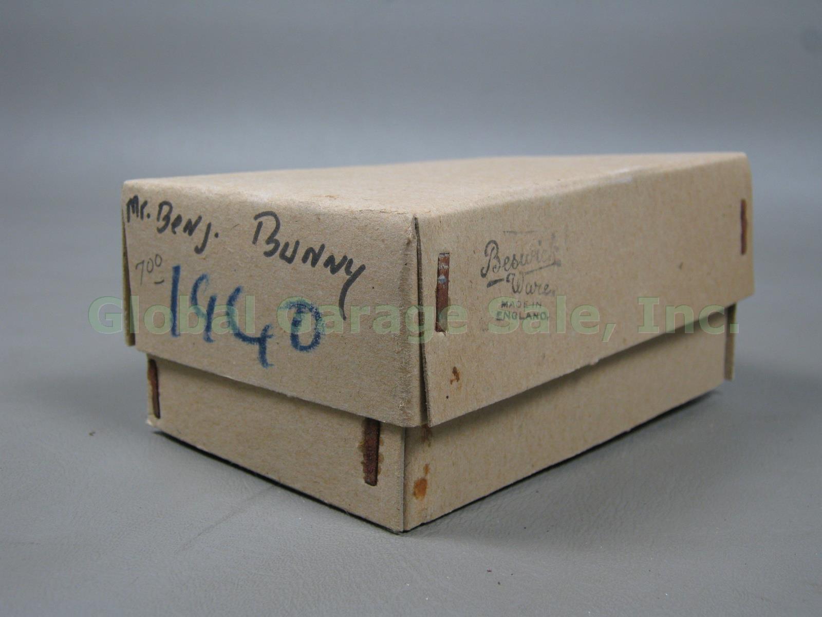 Beswick Beatrix Potter BP2 BP2A Figurine Mr Benjamin Bunny Gold Oval Label + Box 4