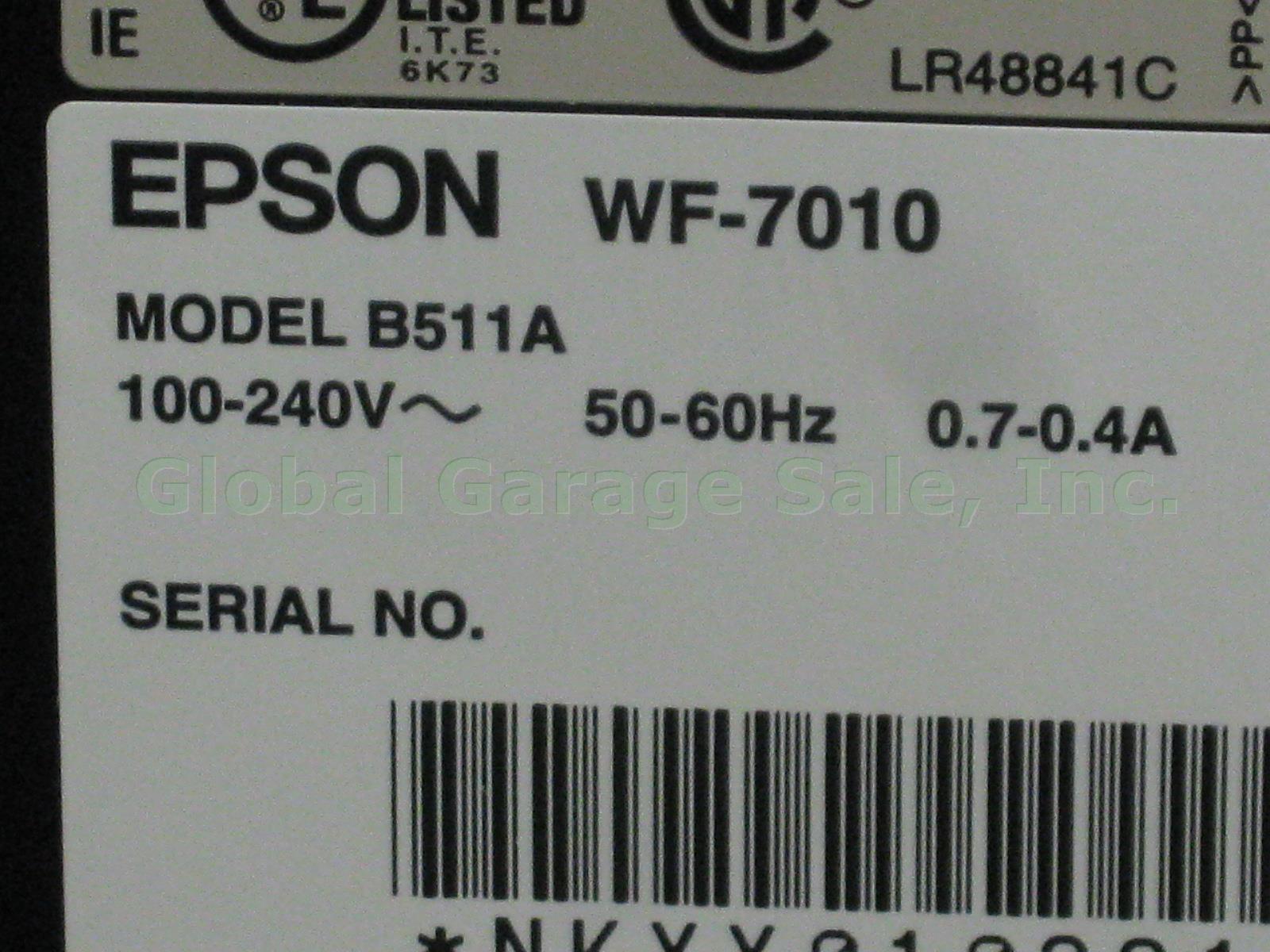 New Epson WorkForce WF-7010 Wide Large Format Color Inkjet Printer Never Used NR 8