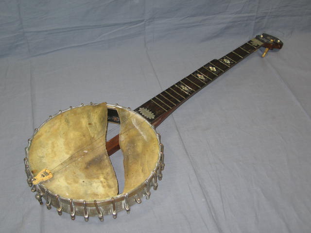 Antique 5 String Champion Banjo Mother of Pearl Inlay
