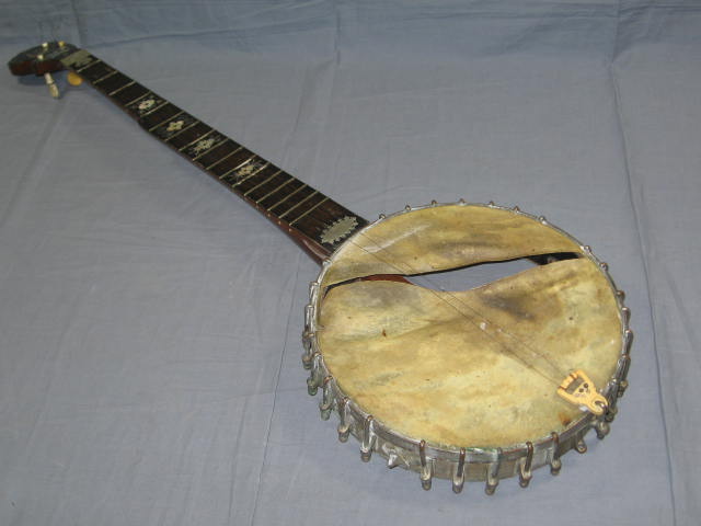 Antique 5 String Champion Banjo Mother of Pearl Inlay 1