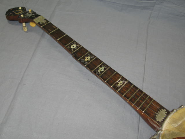 Antique 5 String Champion Banjo Mother of Pearl Inlay 11
