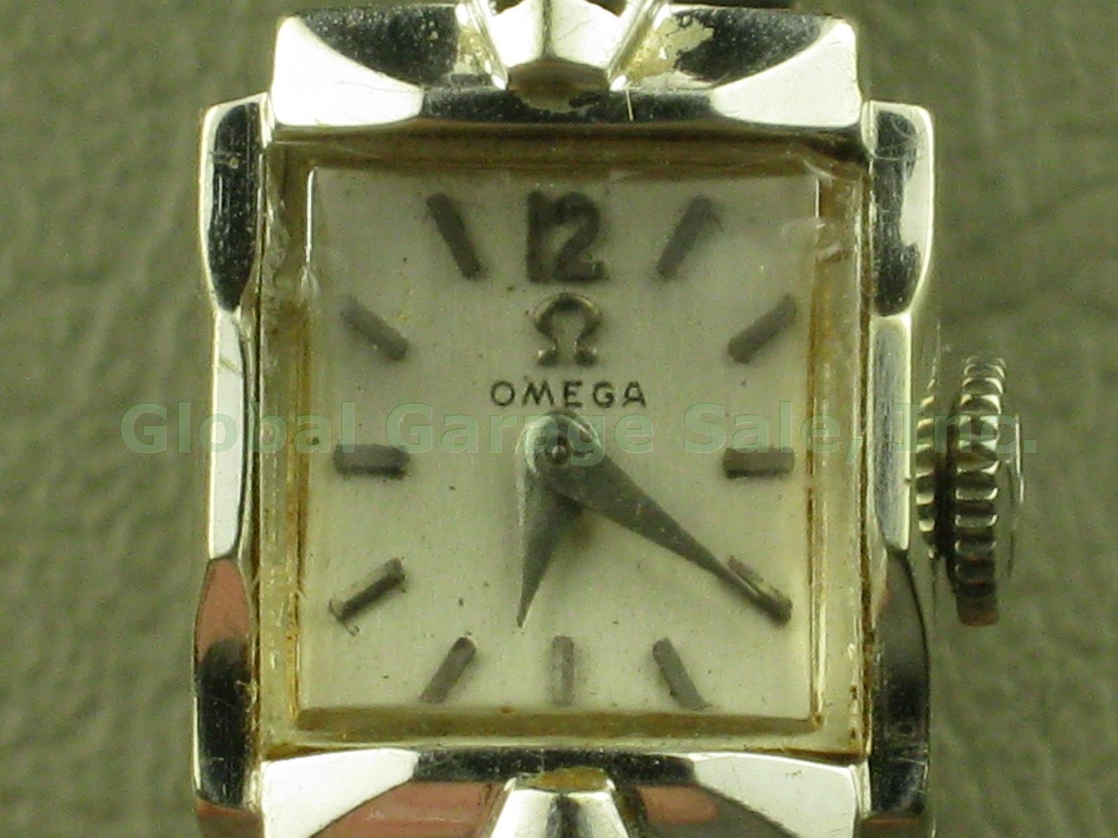 2 Vtg Omega Watches W/ Speidel Stainless Steel Bands Mens + Ladies 14K Gold Lot 3