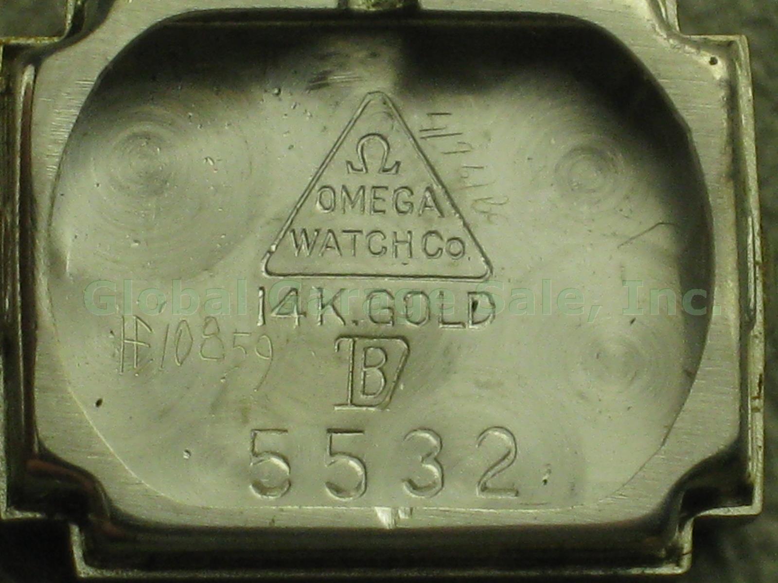 2 Vtg Omega Watches W/ Speidel Stainless Steel Bands Mens + Ladies 14K Gold Lot 8