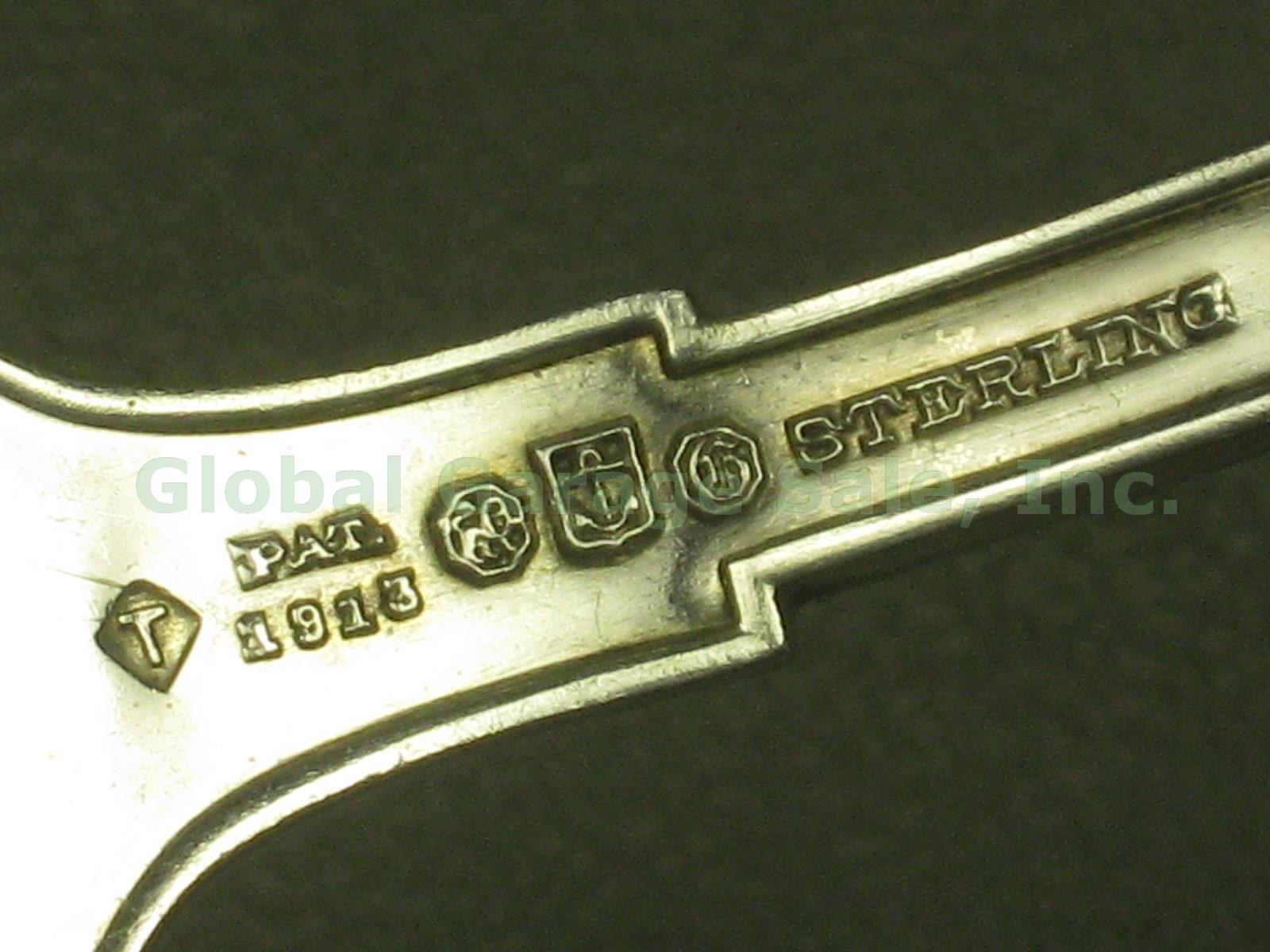 66 Vtg 1913 Gorham Etruscan Greek Key Sterling Silver Flatware Set 1751.5+ Grams 11