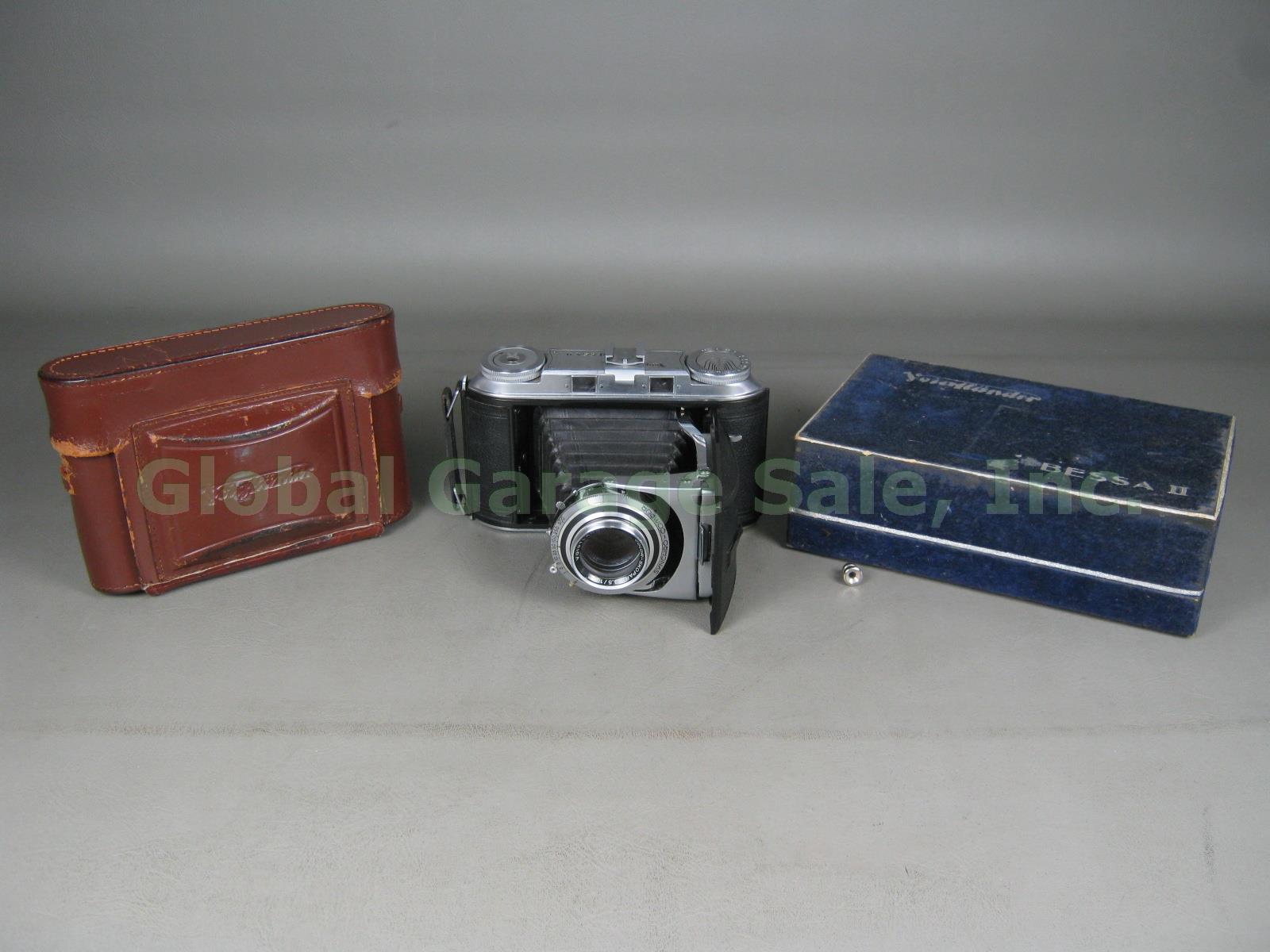 Vintage Voigtlander Bessa II Rangefinder Camera Leather Case Original Box Bundle