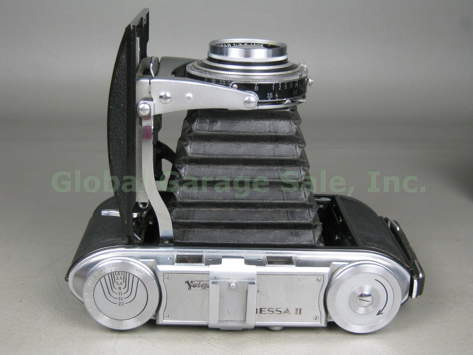 Vintage Voigtlander Bessa II Rangefinder Camera Leather Case Original Box Bundle 5
