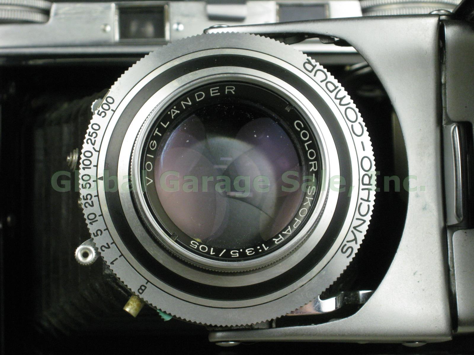 Vintage Voigtlander Bessa II Rangefinder Camera Leather Case Original Box Bundle 7