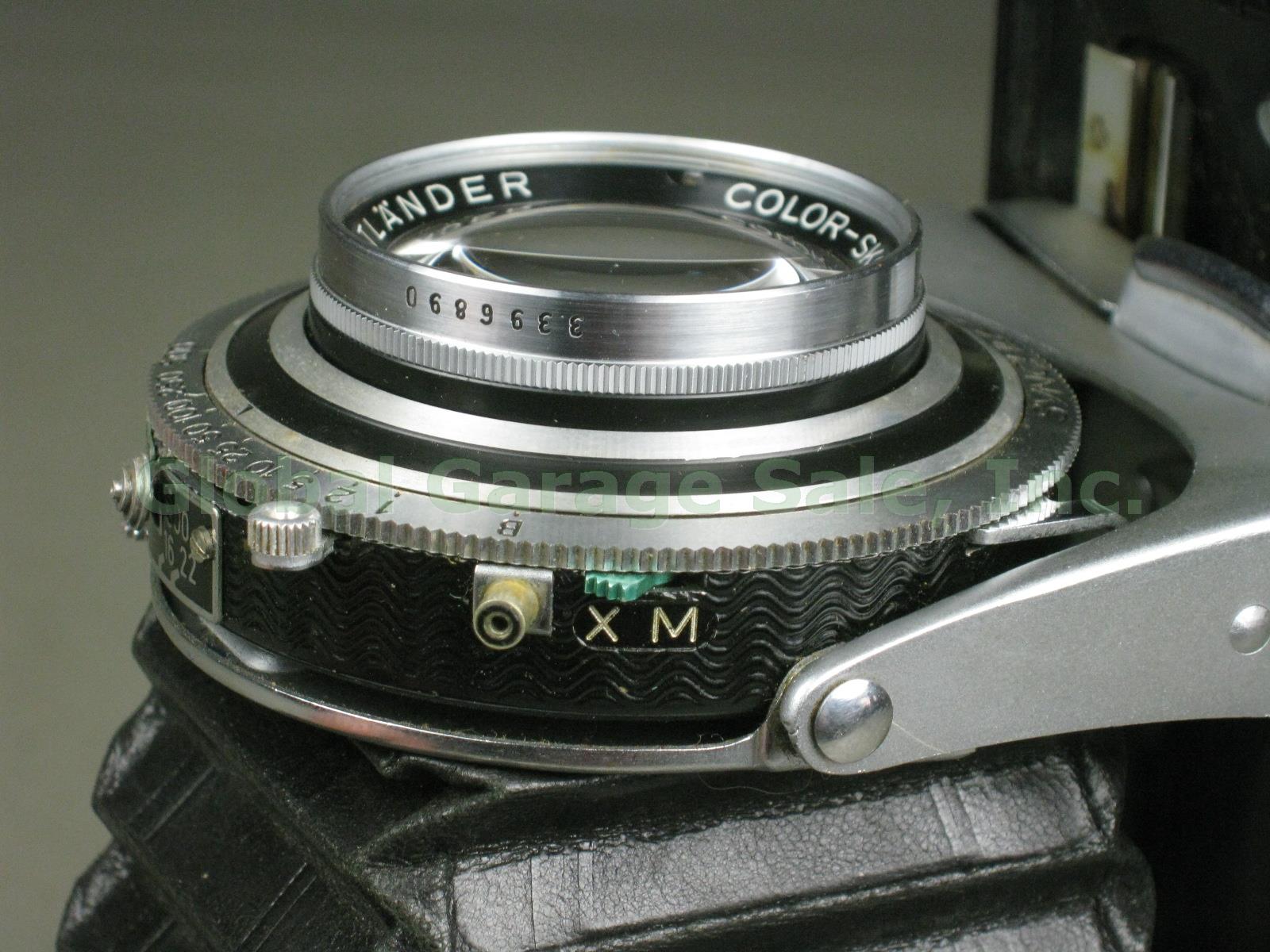Vintage Voigtlander Bessa II Rangefinder Camera Leather Case Original Box Bundle 9