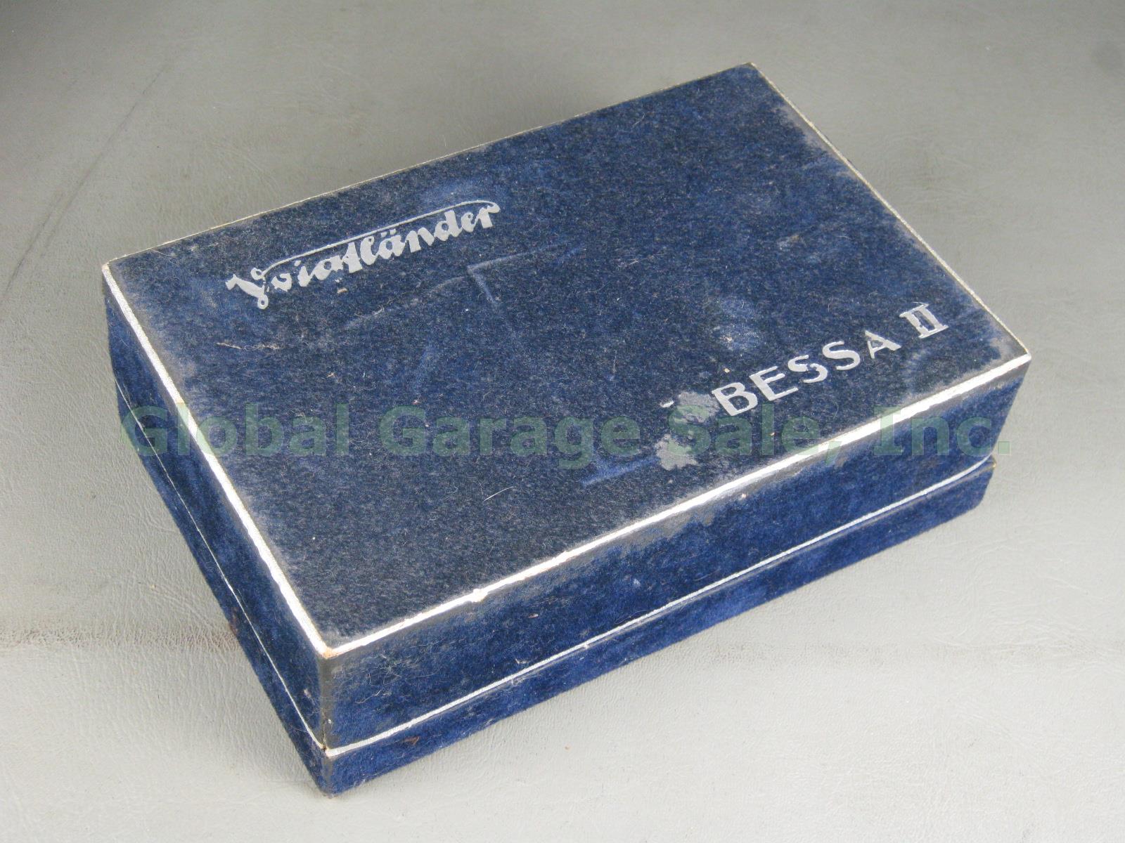 Vintage Voigtlander Bessa II Rangefinder Camera Leather Case Original Box Bundle 18