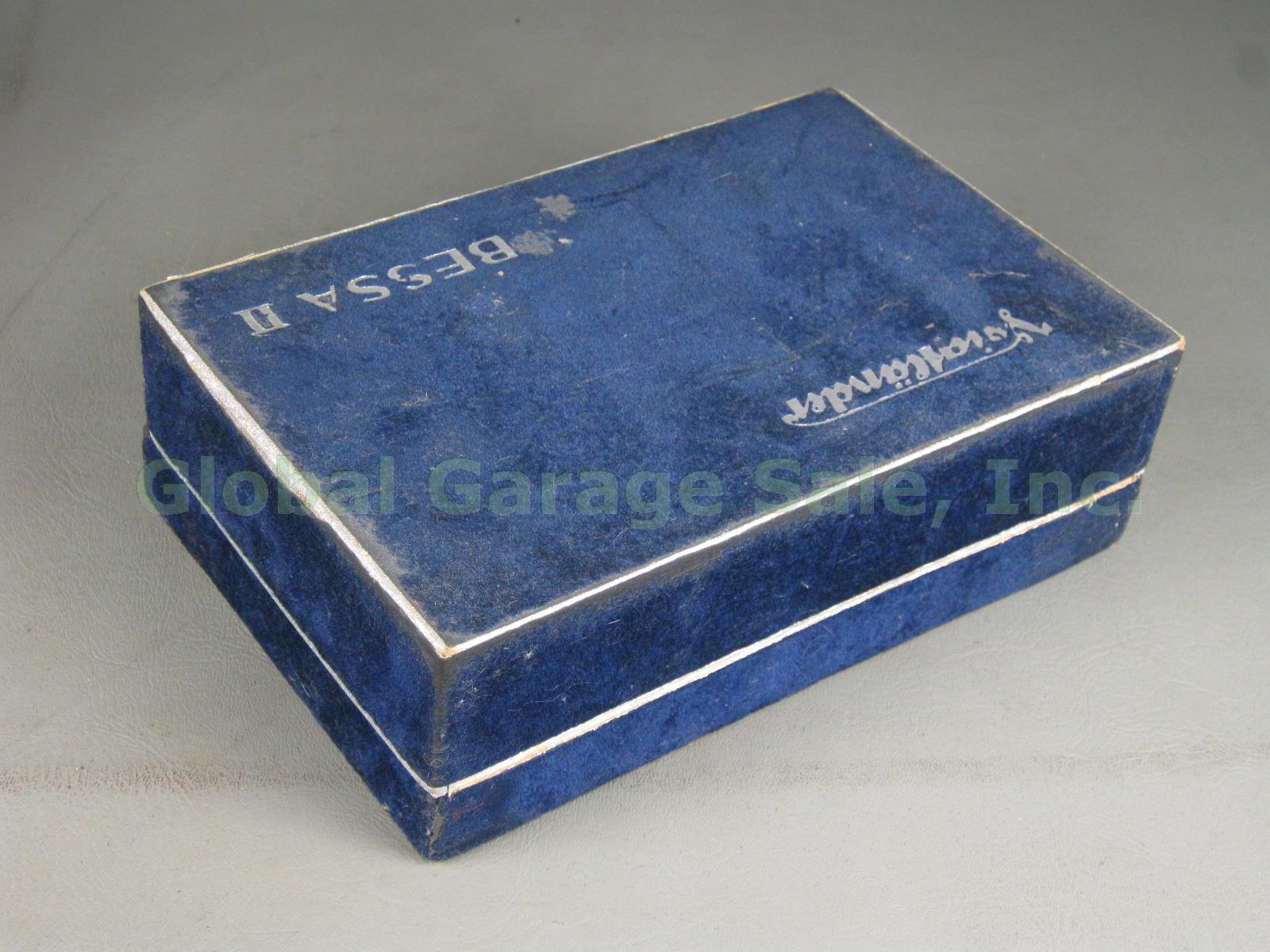 Vintage Voigtlander Bessa II Rangefinder Camera Leather Case Original Box Bundle 19