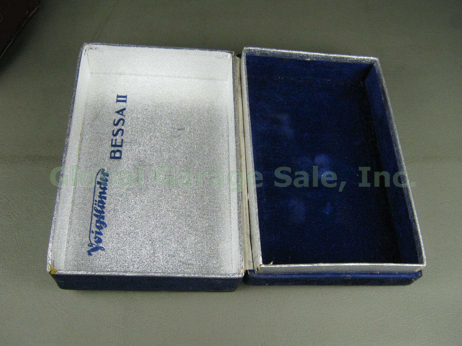 Vintage Voigtlander Bessa II Rangefinder Camera Leather Case Original Box Bundle 20