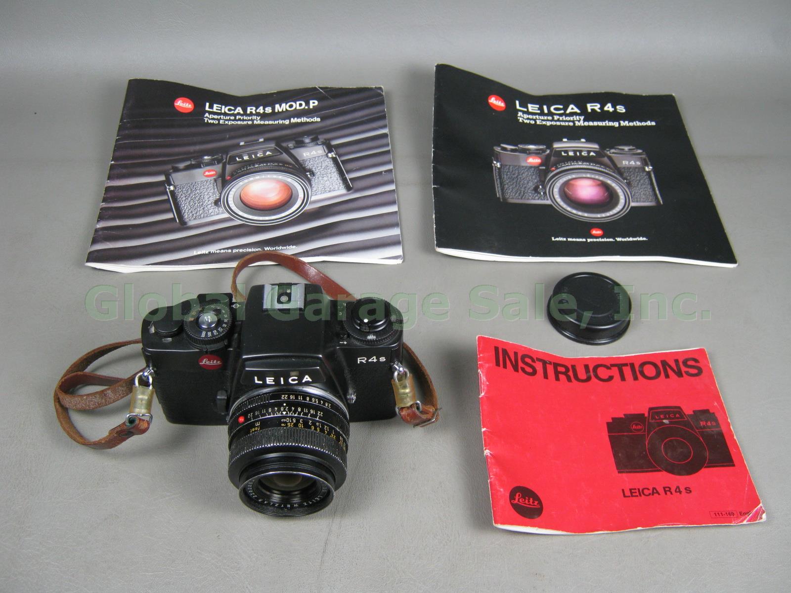 Vintage Leitz Leica R4s Camera Elmarit-R 1:2.8 f/2.8 35mm Lens Manuals Bundle NR
