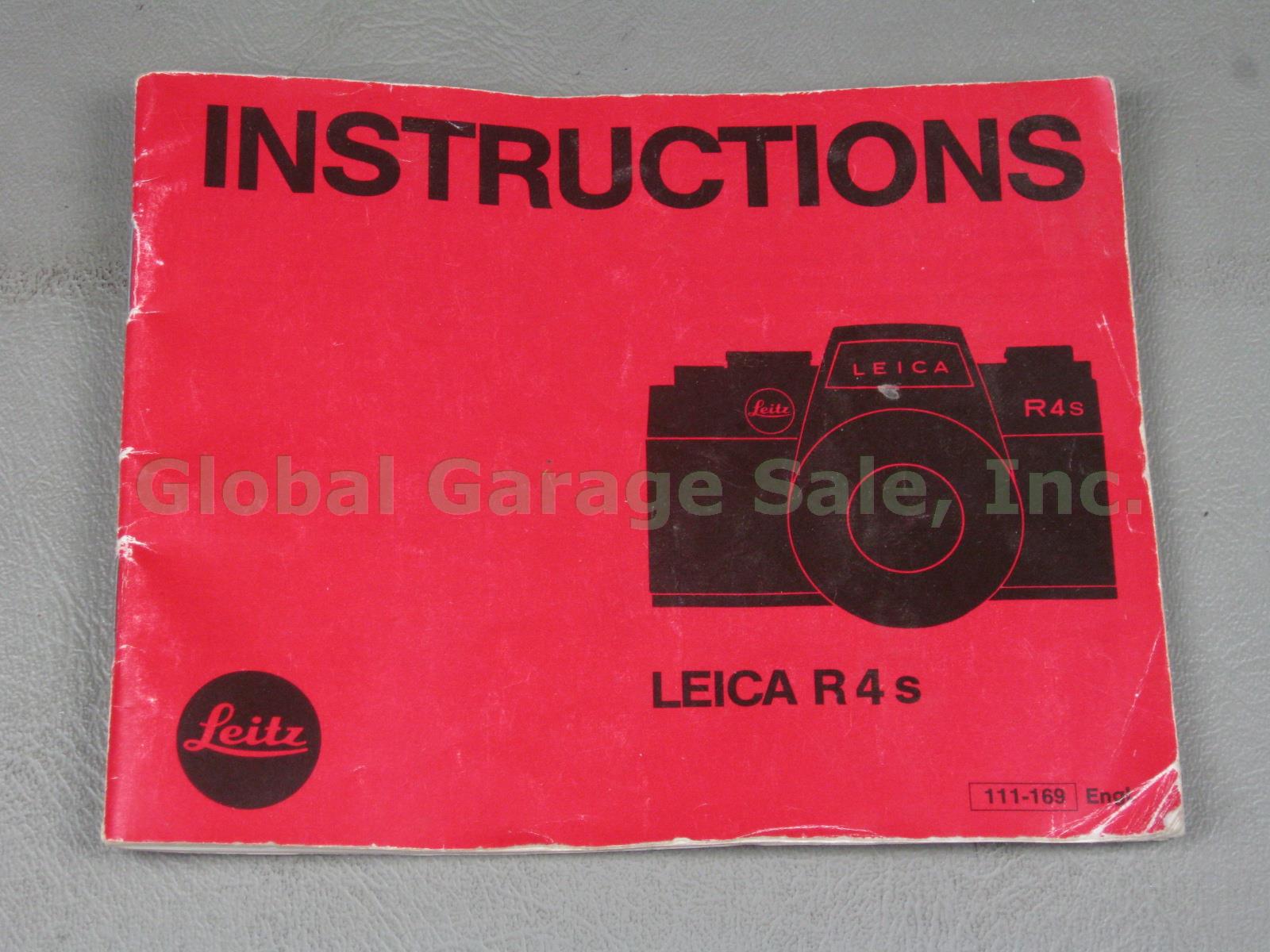 Vintage Leitz Leica R4s Camera Elmarit-R 1:2.8 f/2.8 35mm Lens Manuals Bundle NR 15