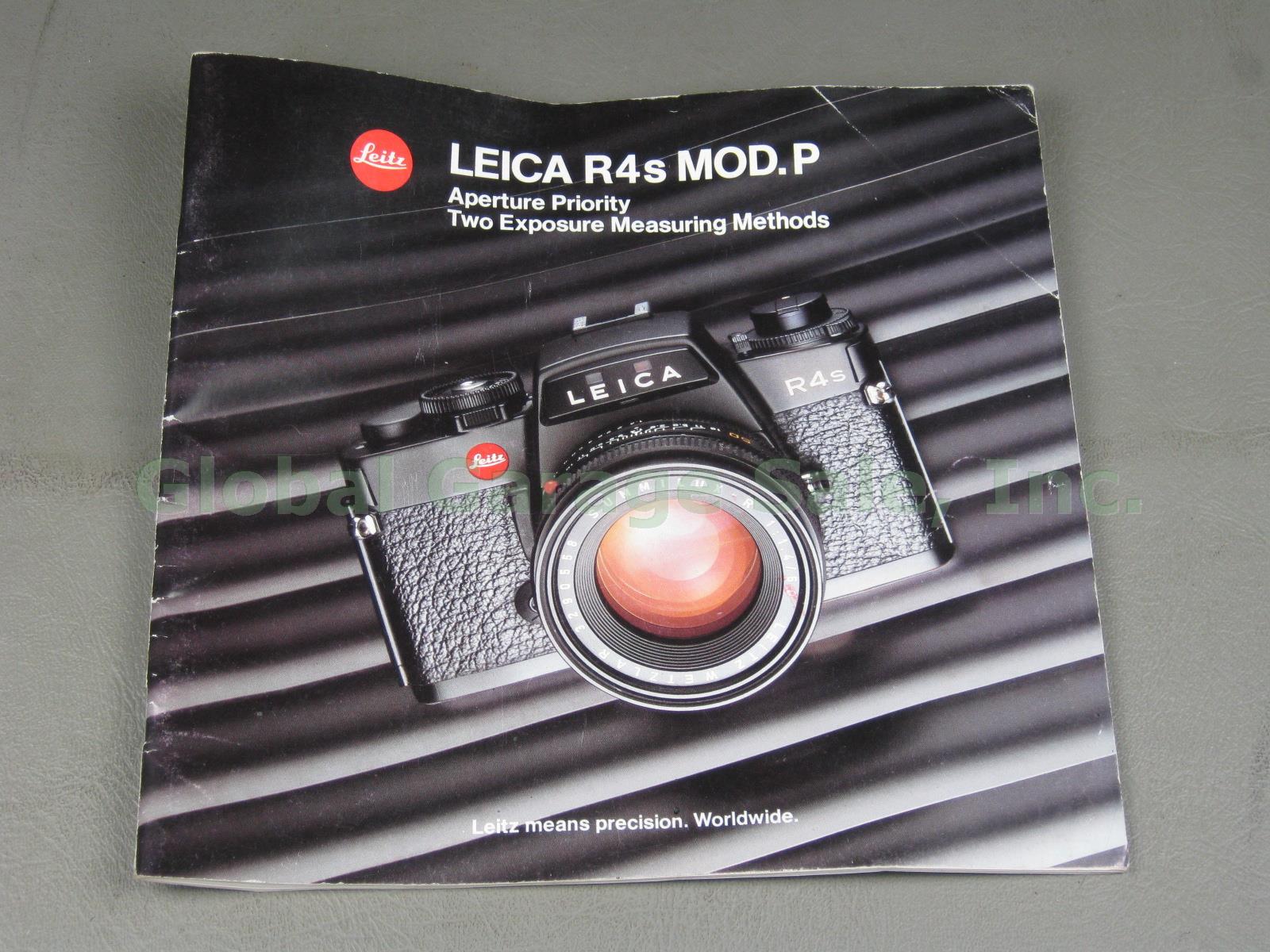 Vintage Leitz Leica R4s Camera Elmarit-R 1:2.8 f/2.8 35mm Lens Manuals Bundle NR 17