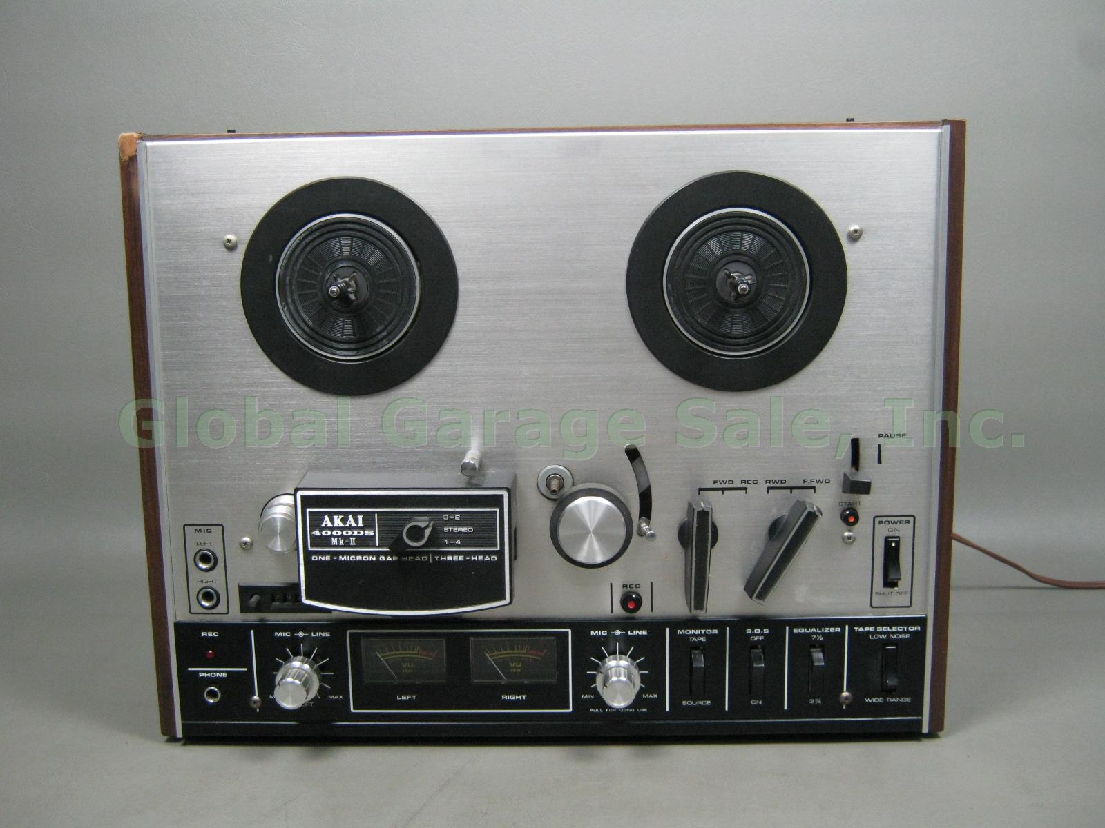 Vtg Akai 4000DS Mk-II Reel-to-Reel Tape Player Recorder Deck 120V AC 60Hz 45W NR 1