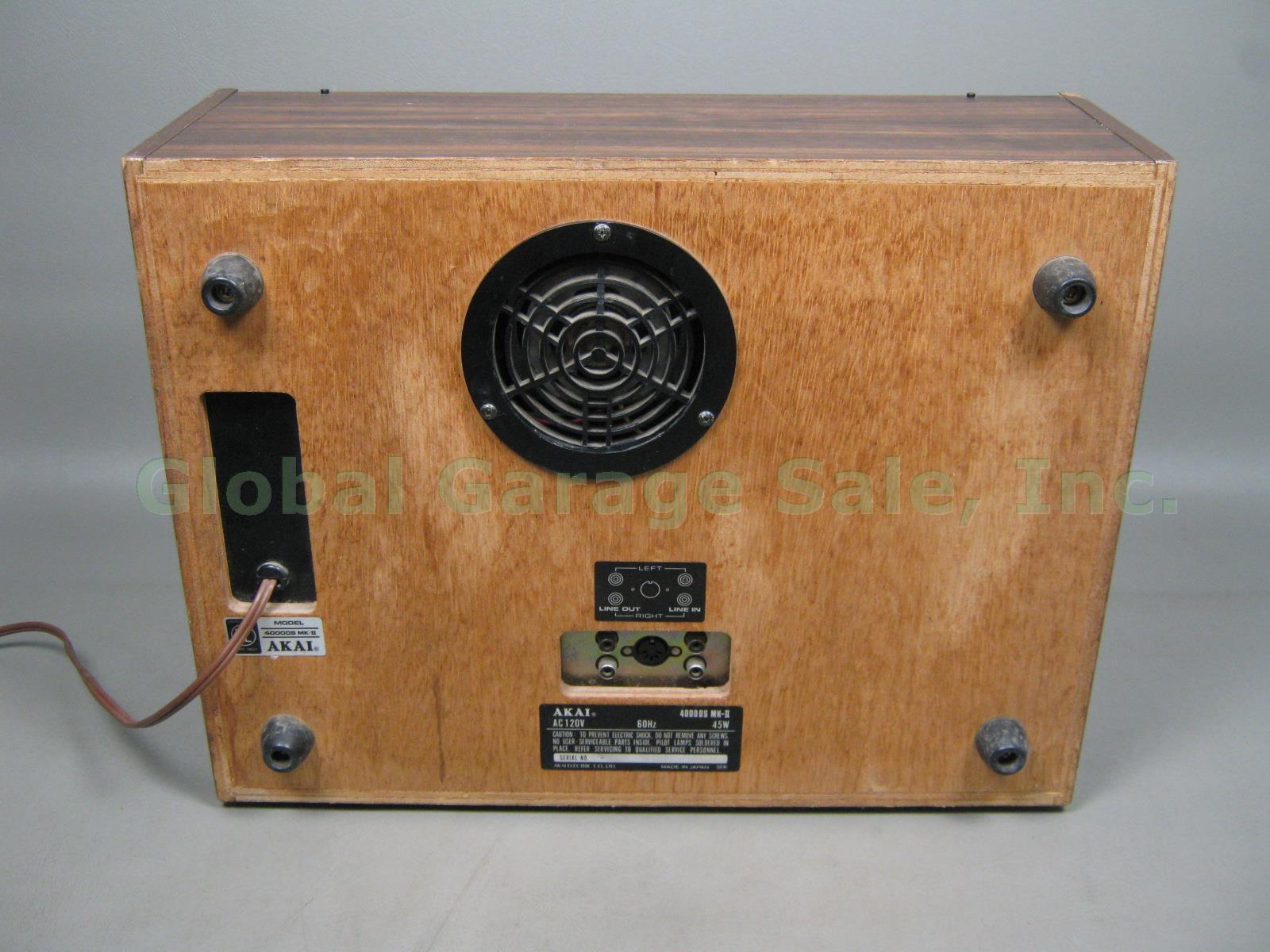 Vtg Akai 4000DS Mk-II Reel-to-Reel Tape Player Recorder Deck 120V AC 60Hz 45W NR 5