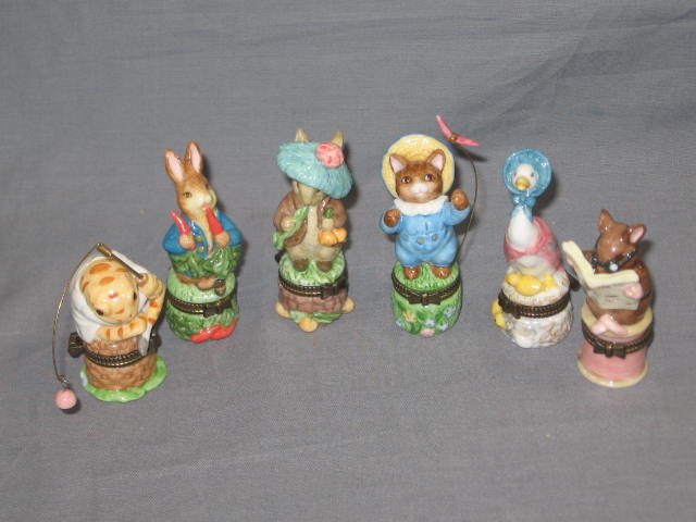6 Beatrix Potter PHB Miniature Hinged Trinket Boxes MCF