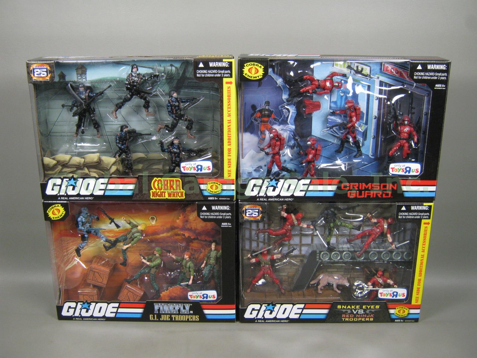 4 GI Joe Figure Sets Crimson Guard Firefly Trooper Cobra Night Watch Snake Eyes+