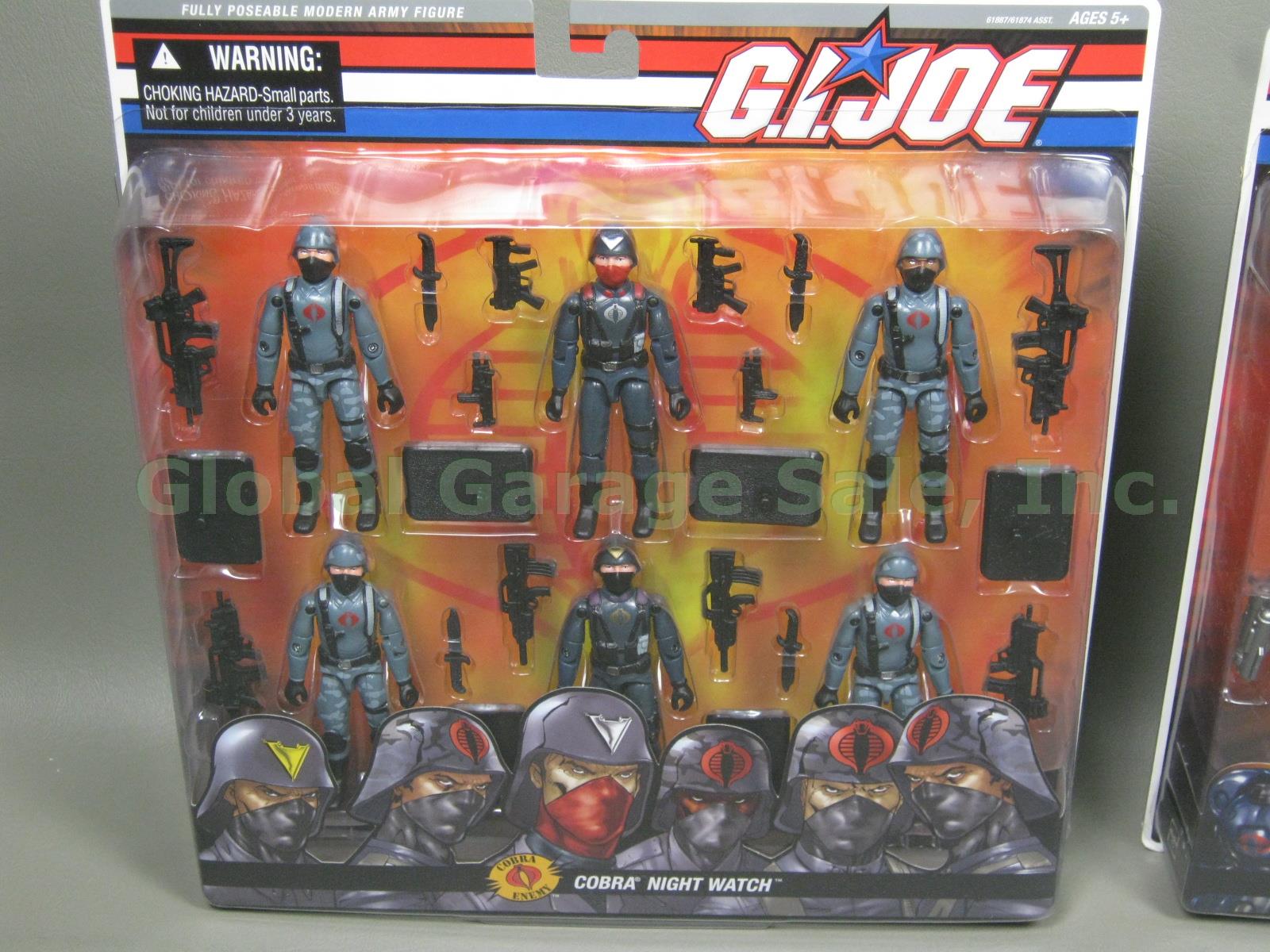 2 New Sealed 2005 GI Joe 6-Figure Pack Sets Cobra Night Watch + B.A.T Attack Lot 1