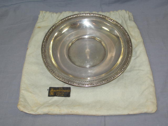 Antique J.S. Co. Reticulated Sterling Silver Tray Plate