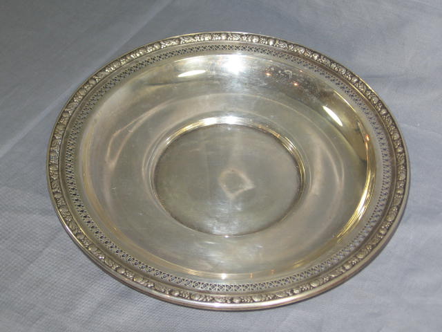 Antique J.S. Co. Reticulated Sterling Silver Tray Plate 2
