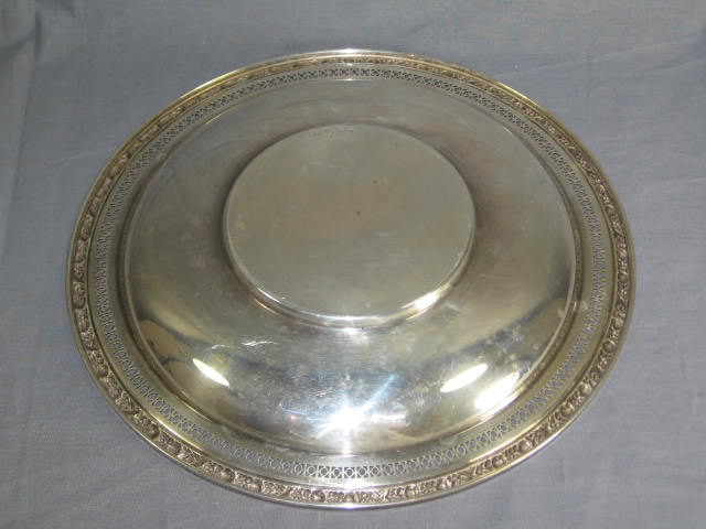 Antique J.S. Co. Reticulated Sterling Silver Tray Plate 5