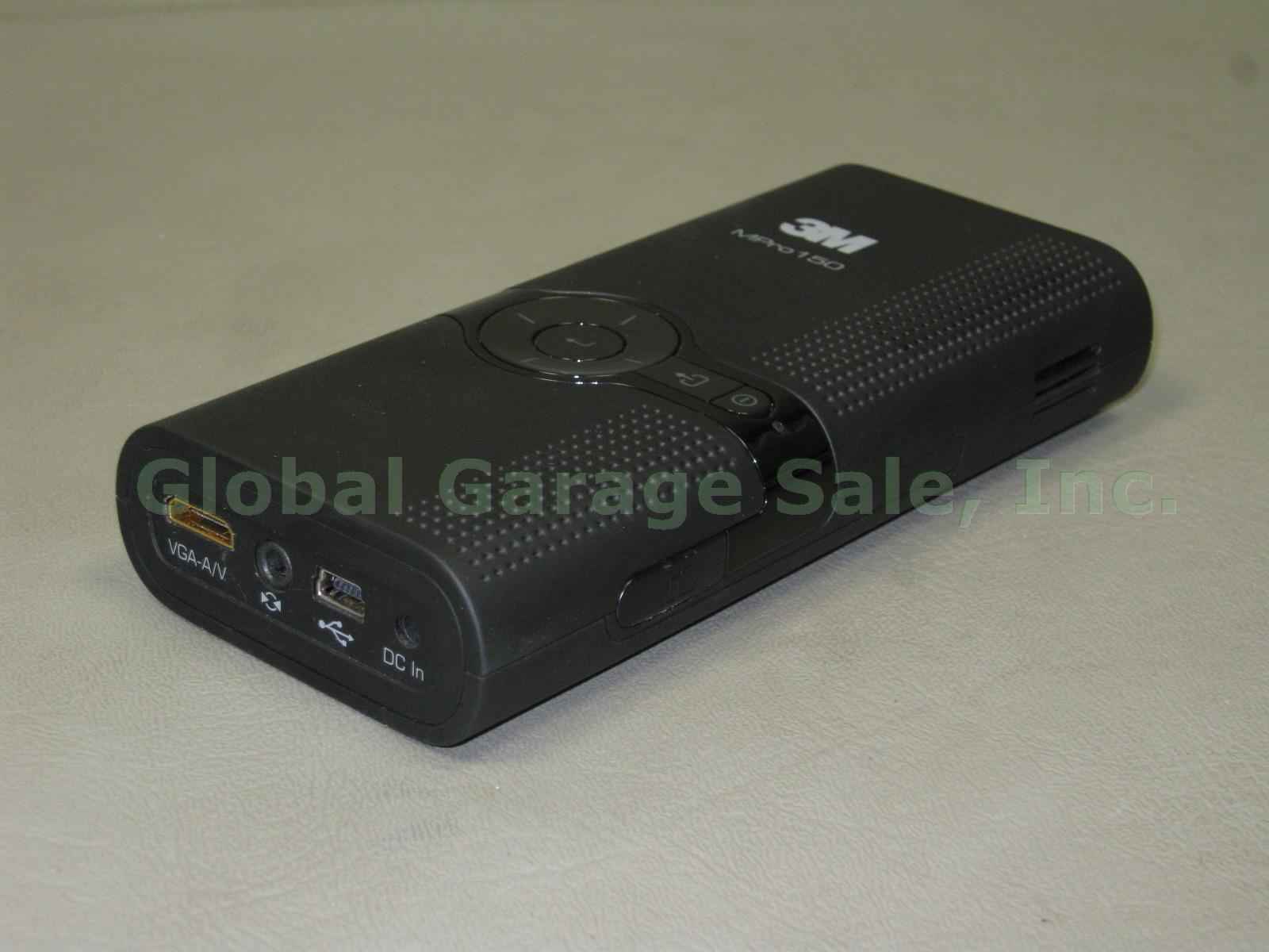 3M MPro 150 Mobile Pocket LED Projector W/ Tripod AV Video VGA Cables Bundle NR 4