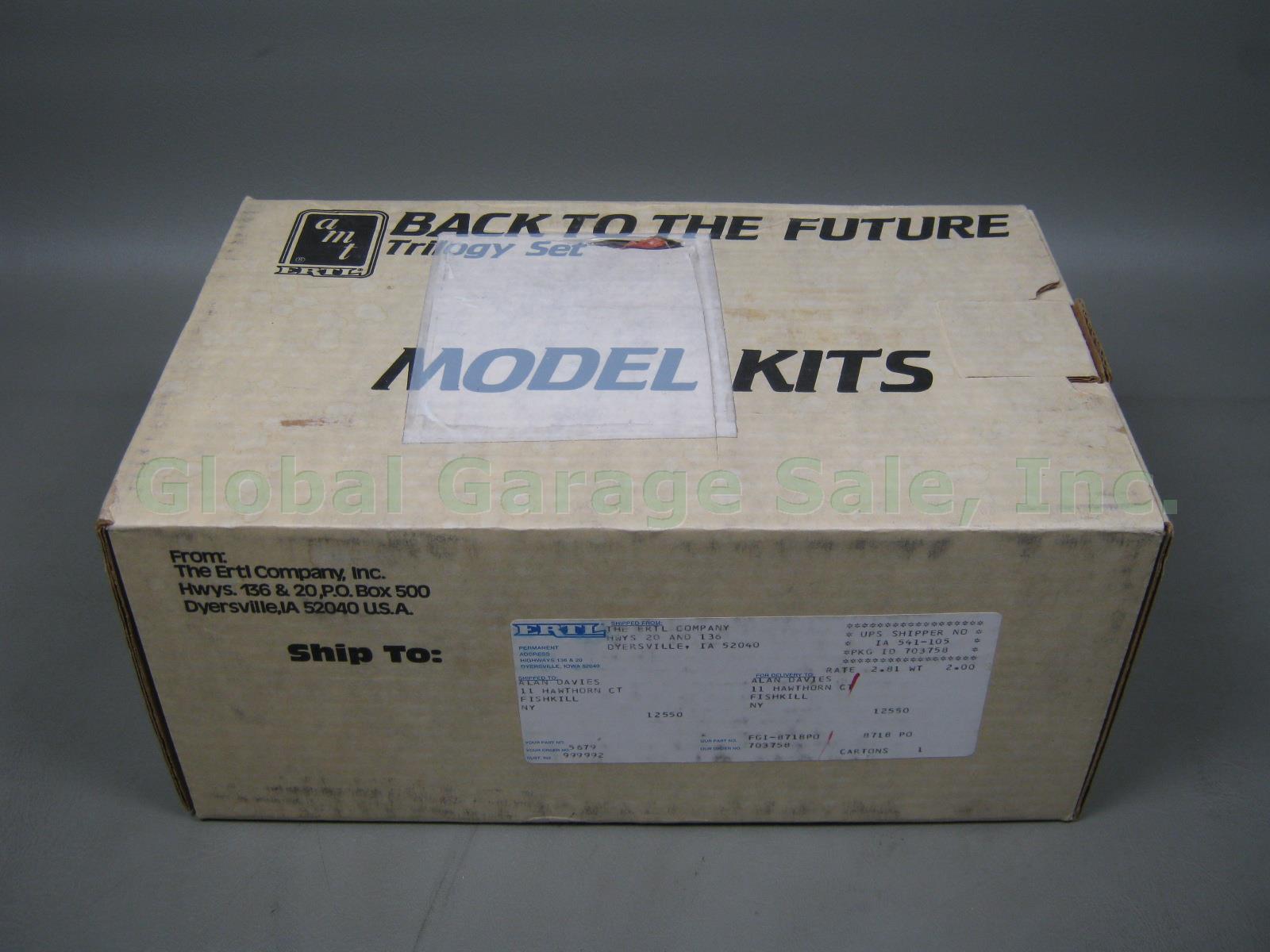 AMT Ertl Back To The Future Trilogy Set I II III 1:24 Sealed Delorean Model Kits