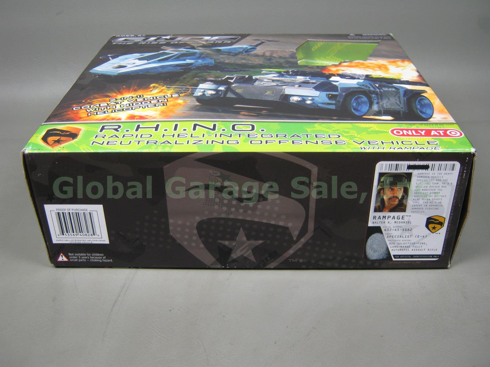 New Target Exclusive GI Joe Rise Of Cobra RHINO R.H.I.N.O. Vehicle W/ Rampage NR 4