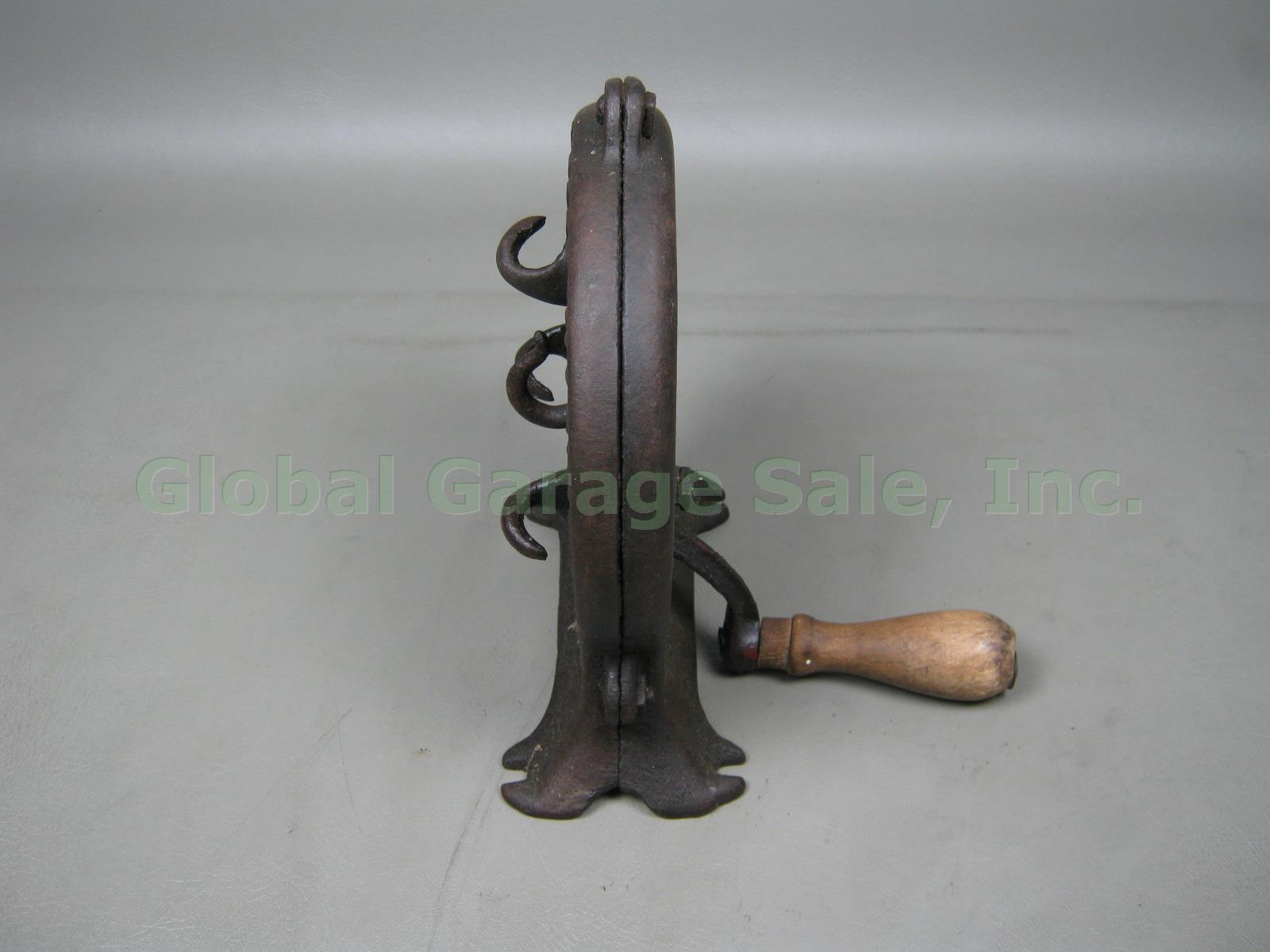 Primitive New Era Cast Iron Crank Rope Maker Machine A.D Long Fairfield? 1911 NR 3