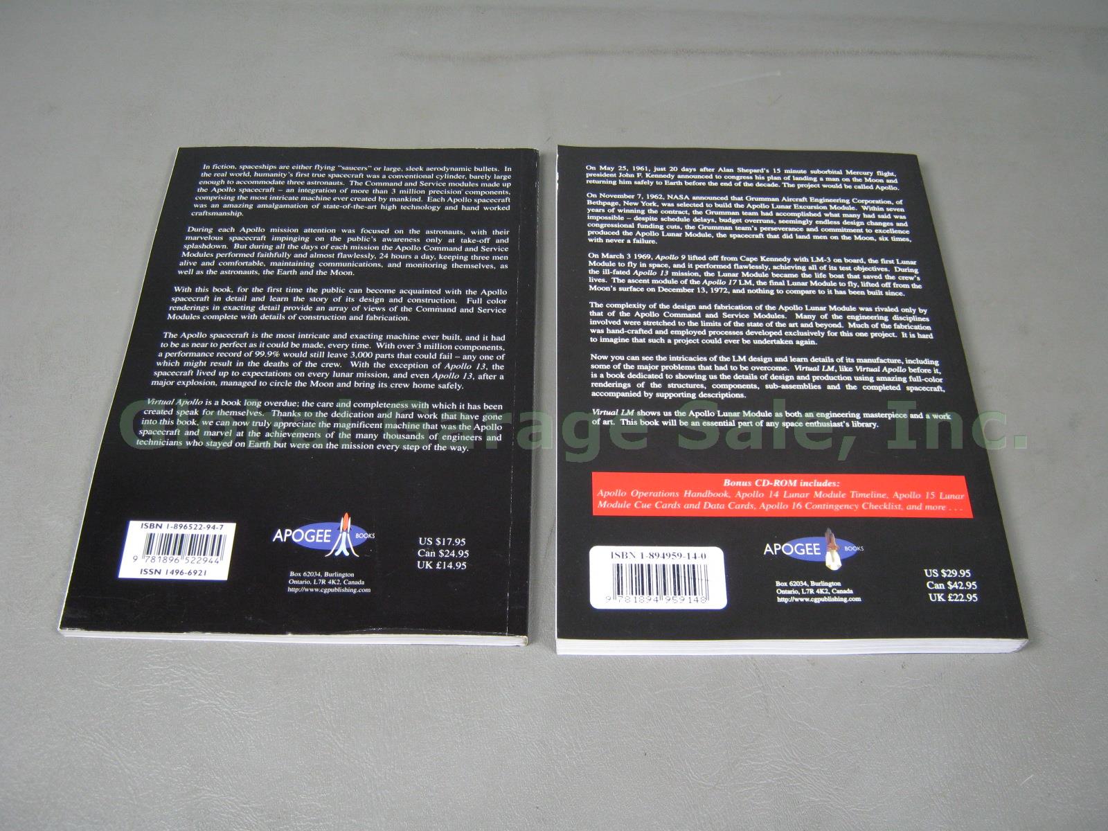 2 Apogee Soft Cover Book Lot 2002 Virtual Apollo + 2004 LM +CDROM Scott Sullivan 3