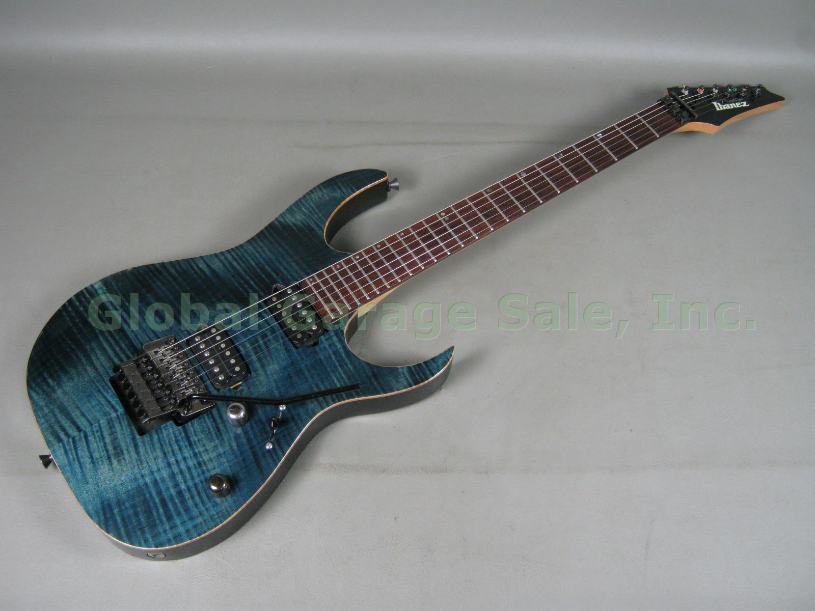 1999 Ibanez Prestige RG3120 Electric Guitar Blue Flame Maple Floyd Rose Tremolo 1