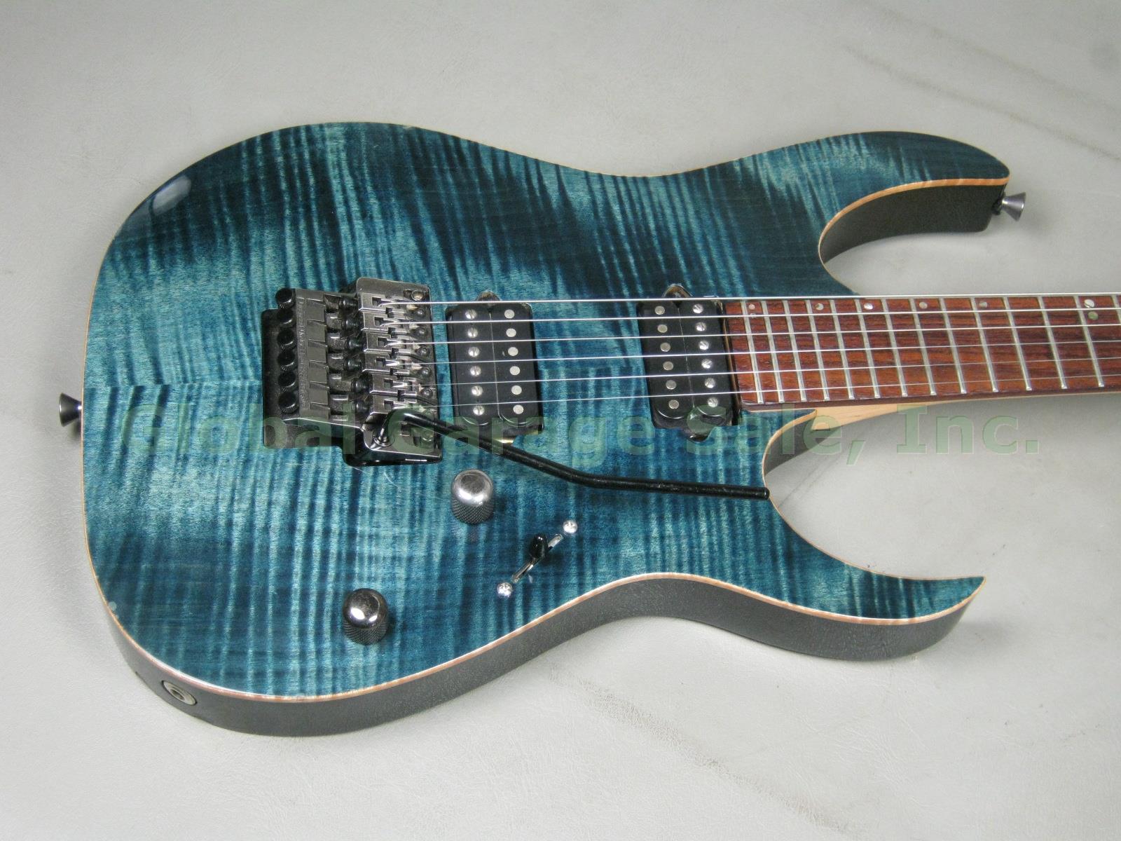 1999 Ibanez Prestige RG3120 Electric Guitar Blue Flame Maple Floyd Rose Tremolo 2