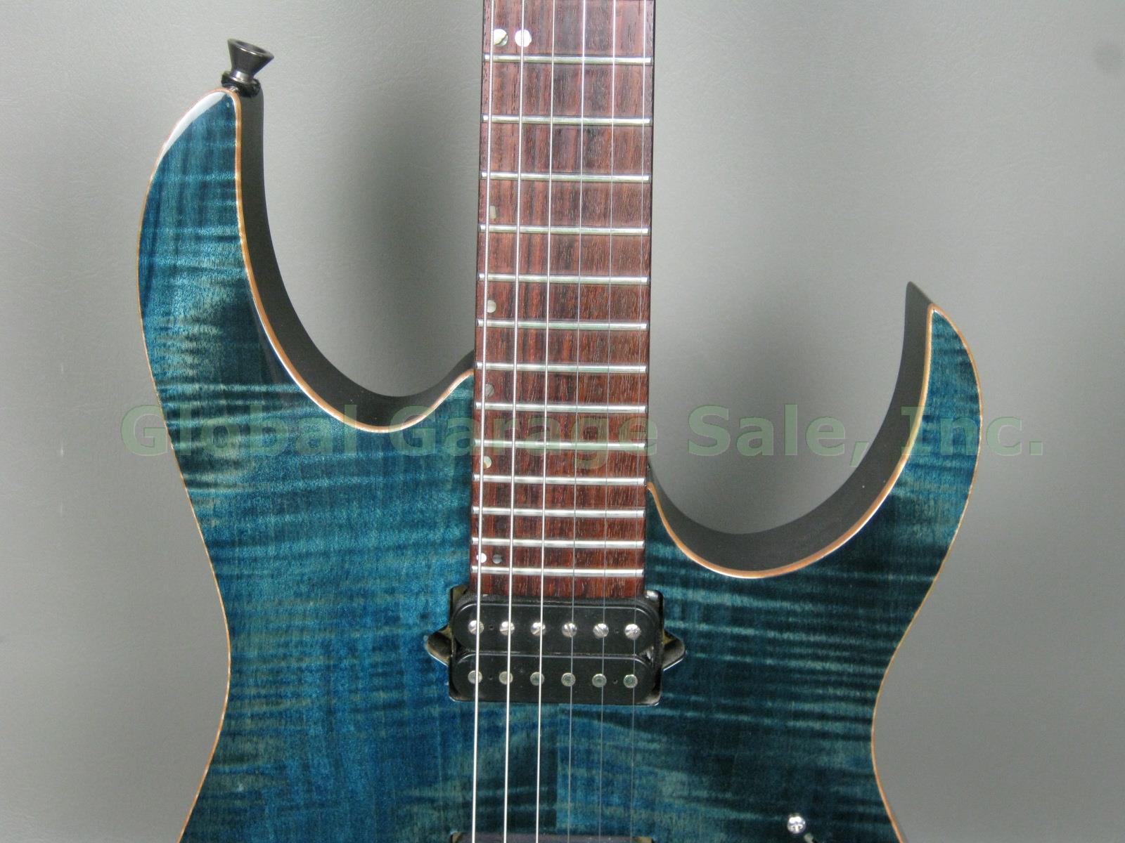 1999 Ibanez Prestige RG3120 Electric Guitar Blue Flame Maple Floyd Rose Tremolo 3