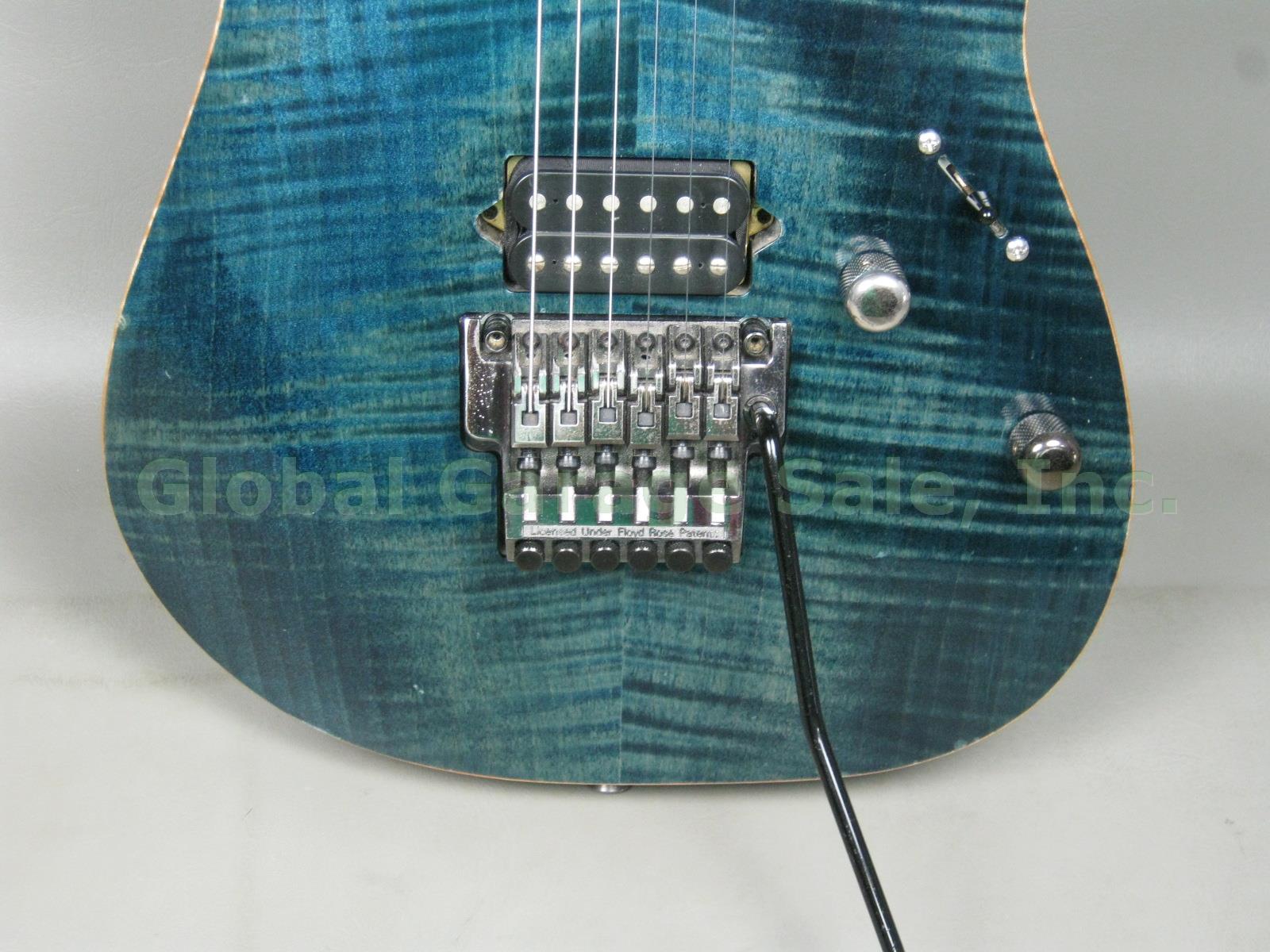1999 Ibanez Prestige RG3120 Electric Guitar Blue Flame Maple Floyd Rose Tremolo 4