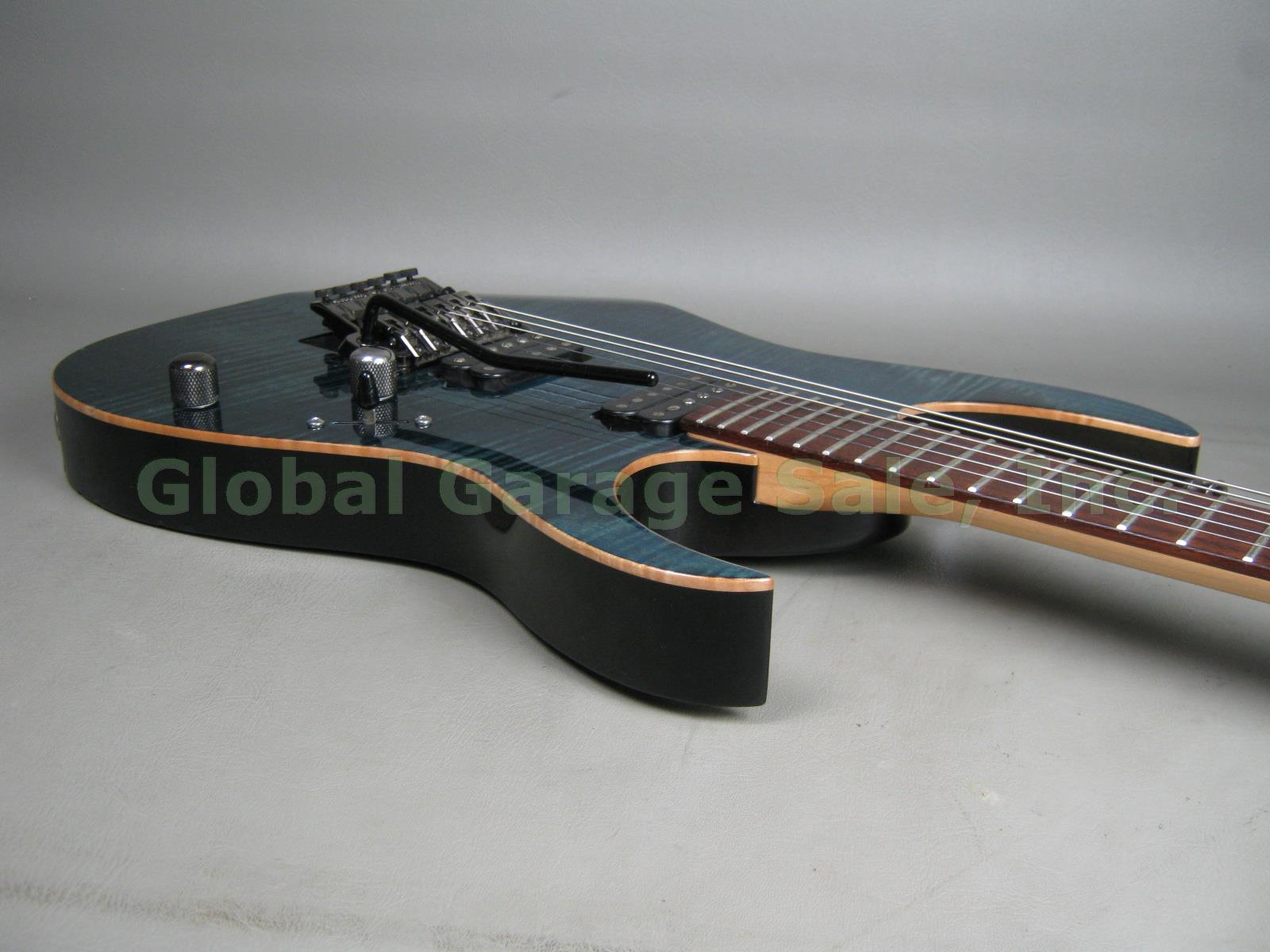 1999 Ibanez Prestige RG3120 Electric Guitar Blue Flame Maple Floyd Rose Tremolo 6