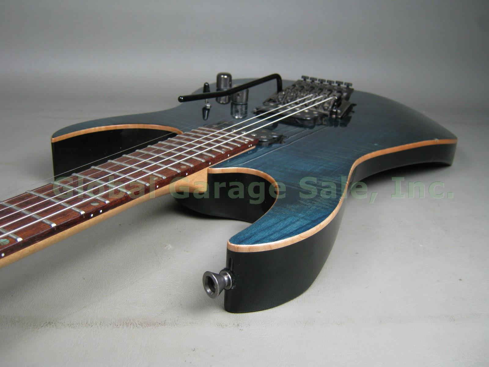 1999 Ibanez Prestige RG3120 Electric Guitar Blue Flame Maple Floyd Rose Tremolo 7