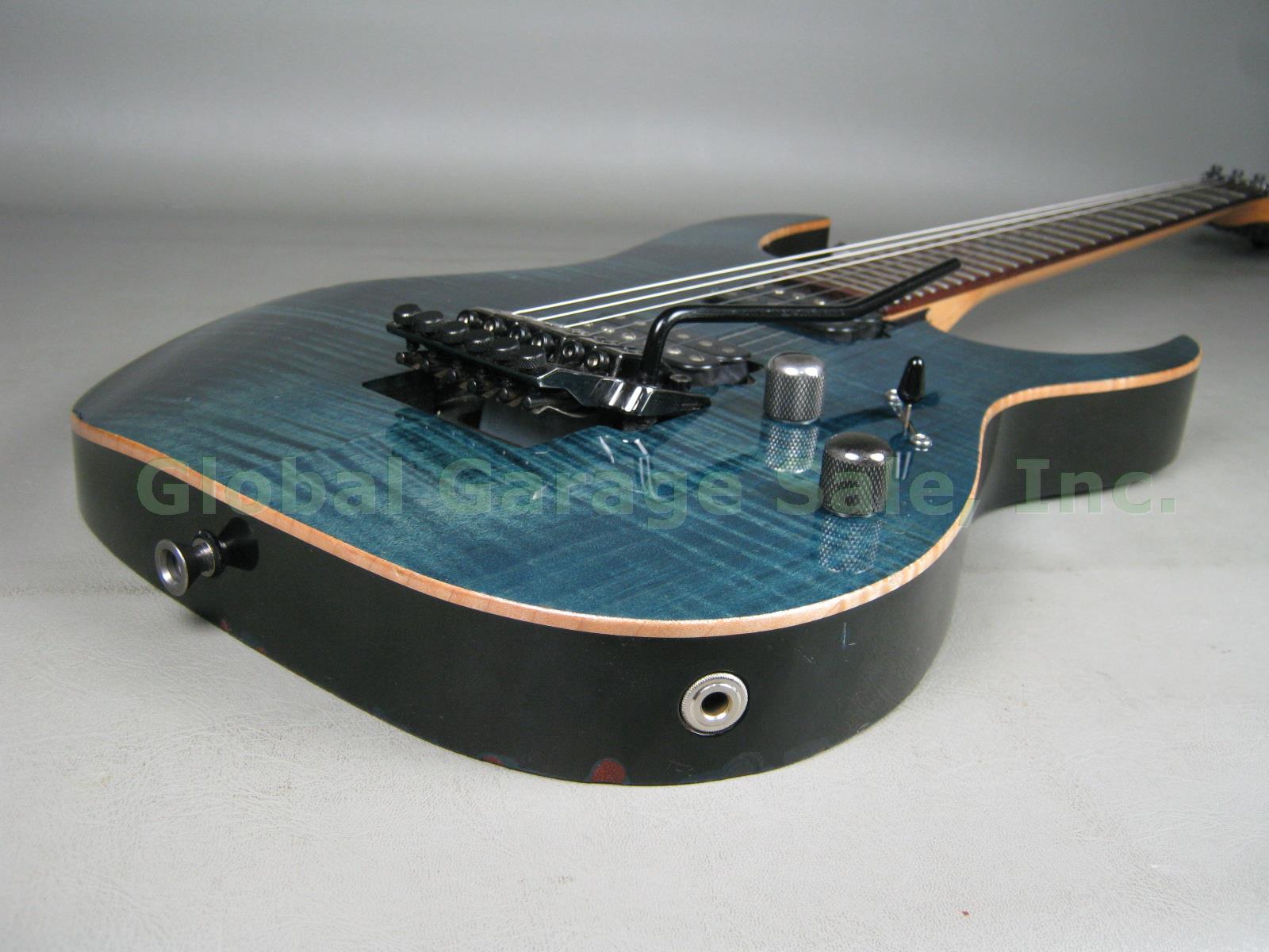 1999 Ibanez Prestige RG3120 Electric Guitar Blue Flame Maple Floyd Rose Tremolo 9