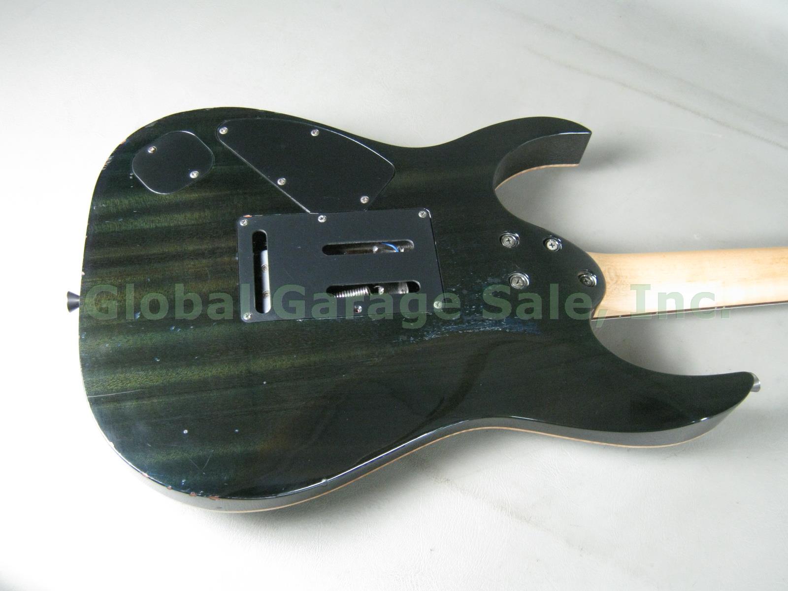 1999 Ibanez Prestige RG3120 Electric Guitar Blue Flame Maple Floyd Rose Tremolo 12