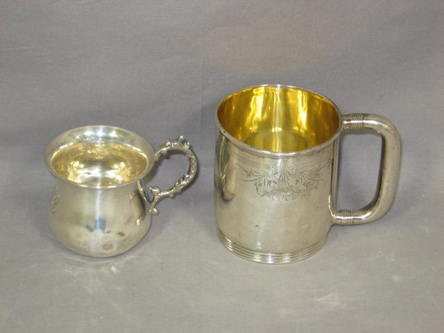 Antique Whiting Birks Sterling Silver Baby Cups 1876 +