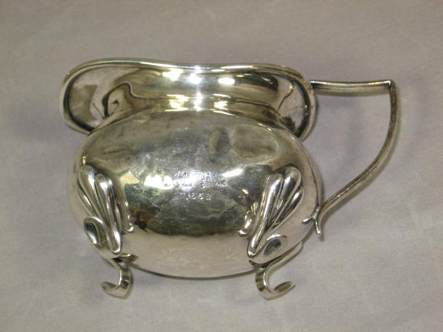 Vintage Sterling Silver Tea Set Teapot Creamer Sugar NR 3