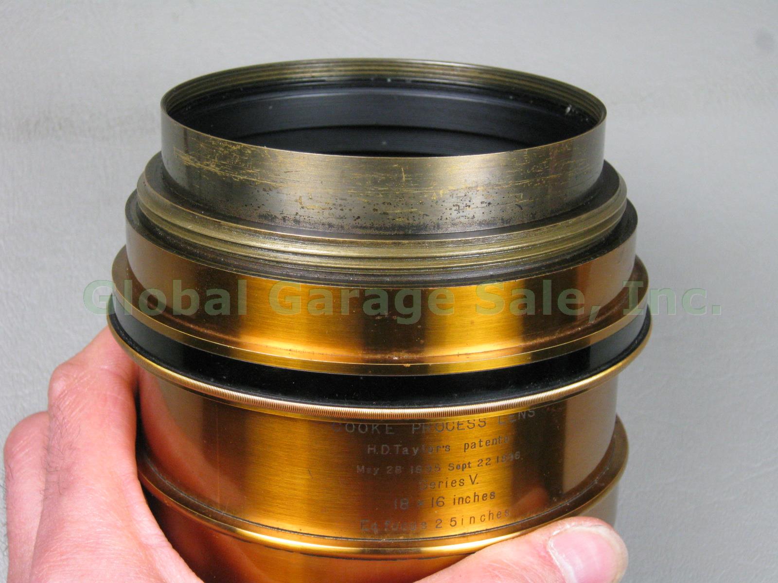 RARE Taylor Hobson Cooke Series V 18x16 Brass Portrait Process Lens f/8-90 NR! 15