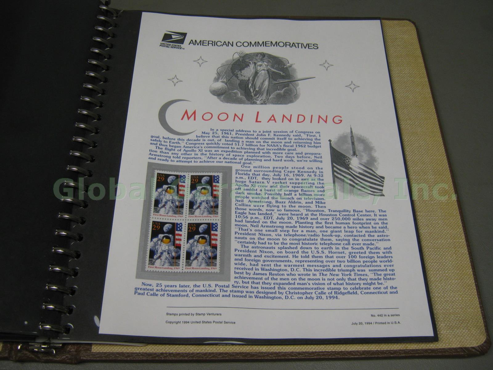 American Commemorative Collections Stamp Lot Album JFK Apollo Space $101.14+ FV 11