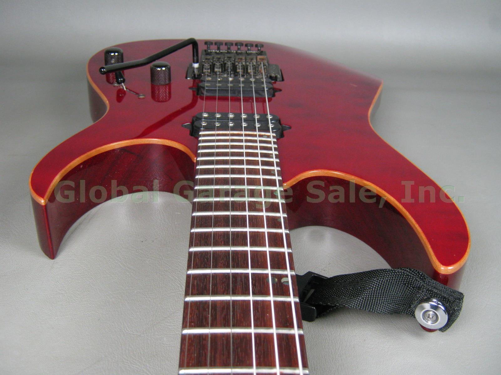 1998 Ibanez Prestige RG3120 Electric Guitar Red Quilted Maple Floyd Rose Tremolo 5