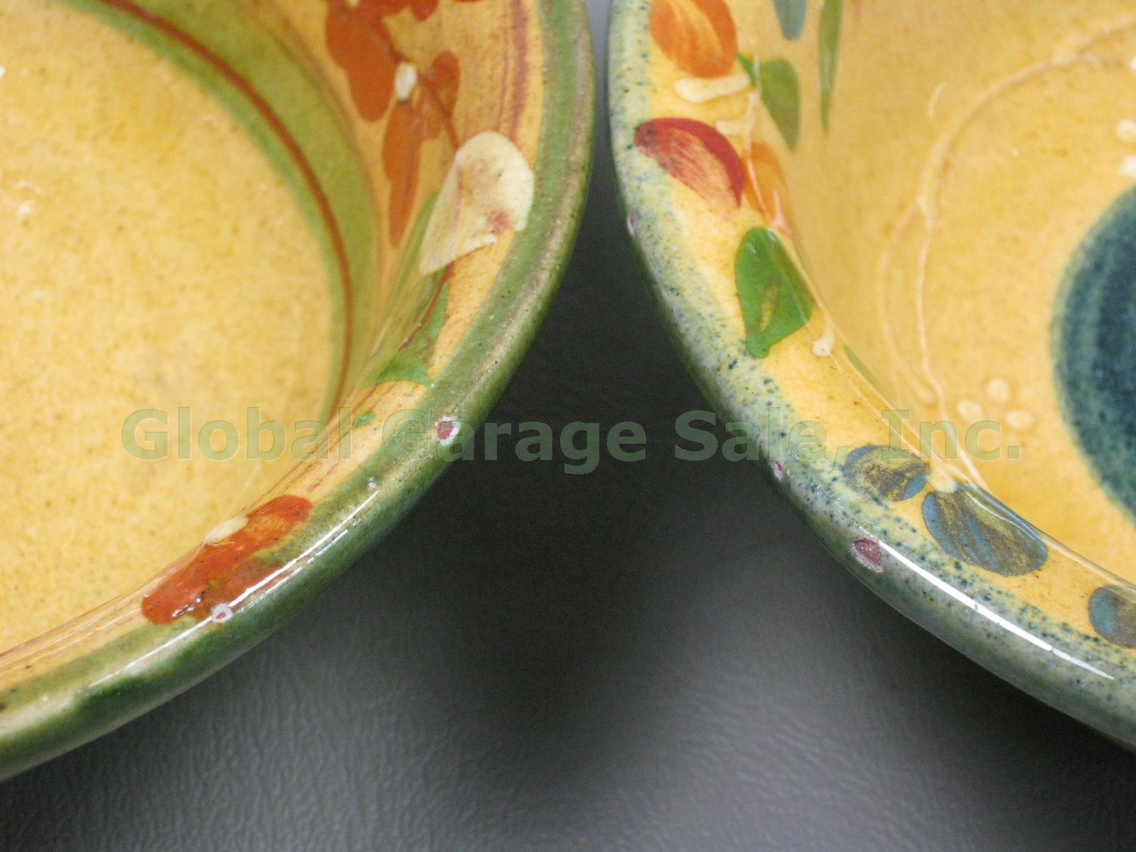 5 Terre e Provence French Art Pottery 6.25" Cereal Soup Bowls Mustard Yellow Set 1