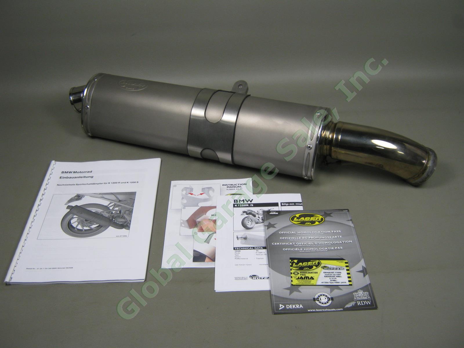 Jama Laser HotCam DS Titanium Exhaust For 05-08 BMW K1200R/K1200S Motorcycles NR